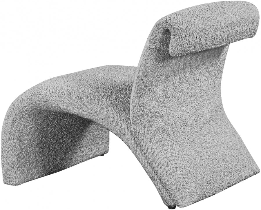 Mulberry Boucle Fabric Upholstered Accent Chair - Image 15