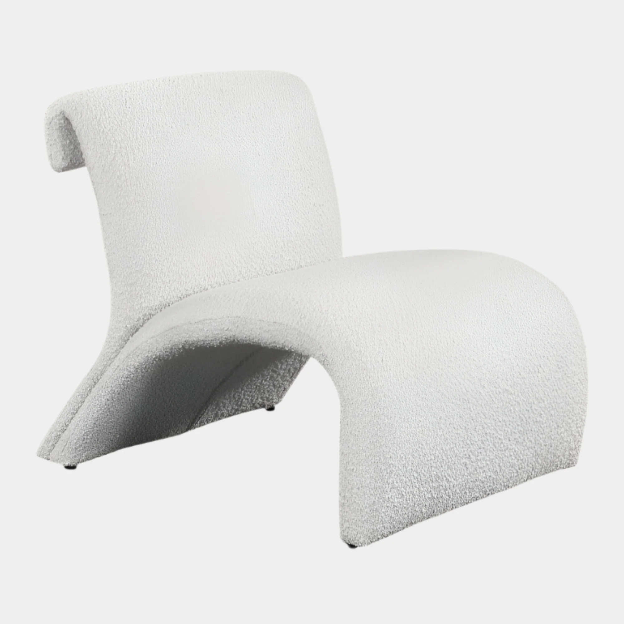Mulberry Boucle Fabric Upholstered Accent Chair - Image 19