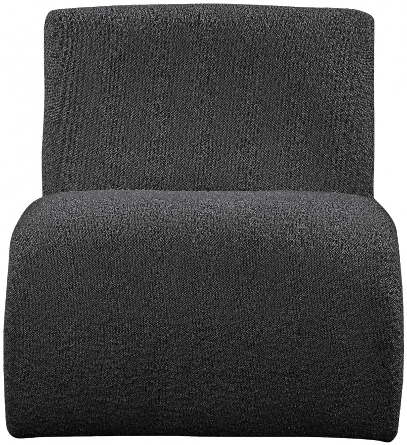 Mulberry Boucle Fabric Upholstered Accent Chair - Image 4