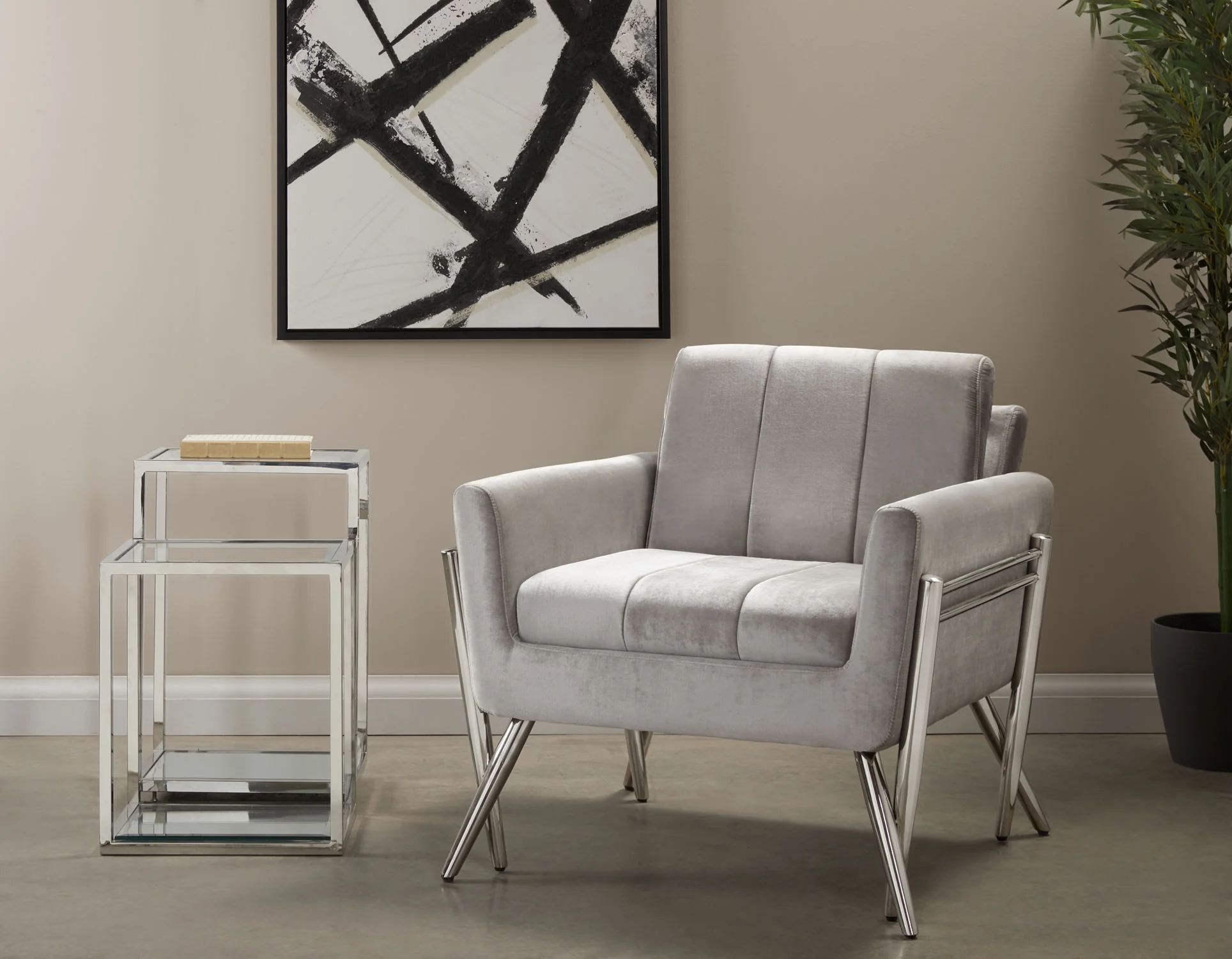 Multi-Level Silver End Table - Image 12