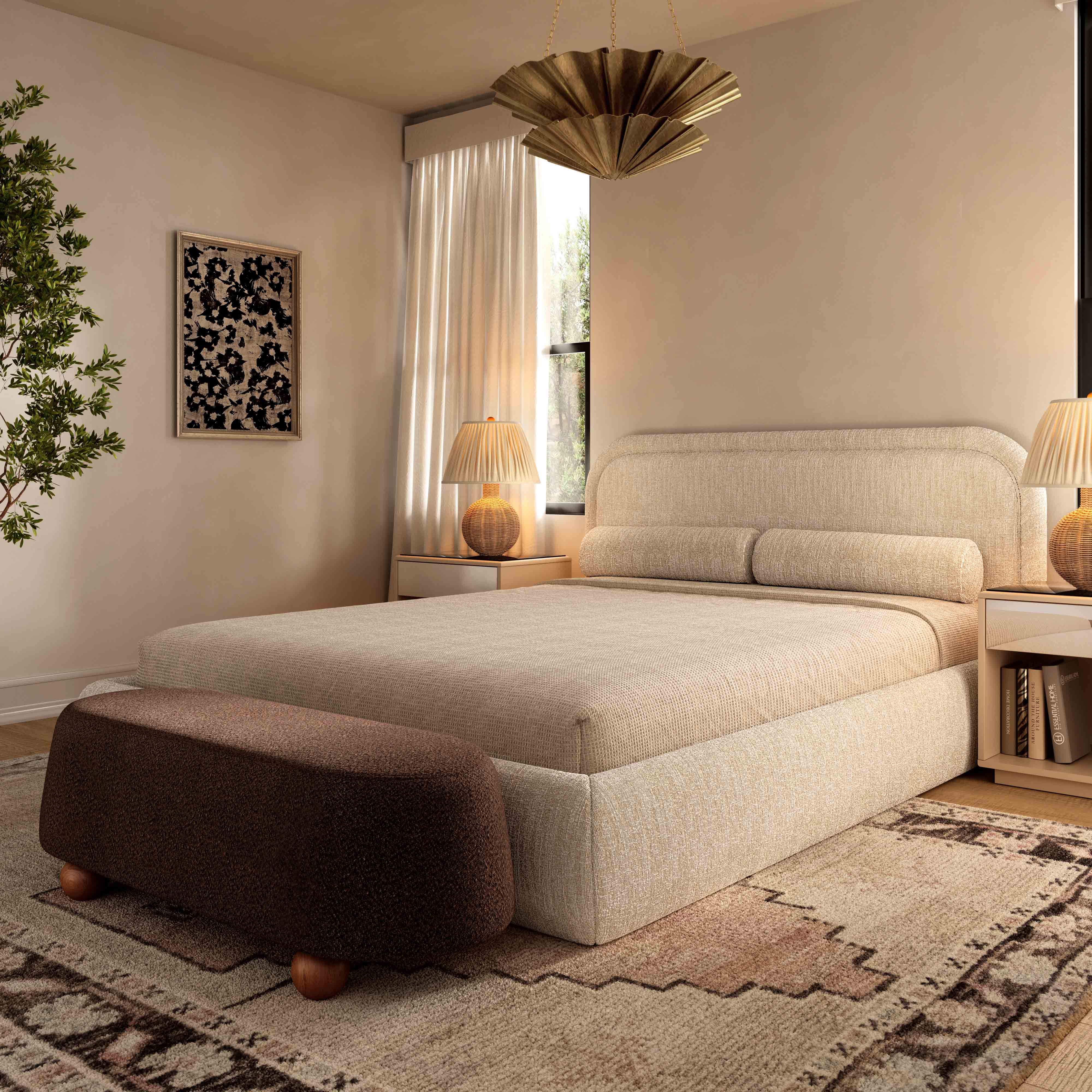 Murielle Textured Performance Boucle Bed - Image 12