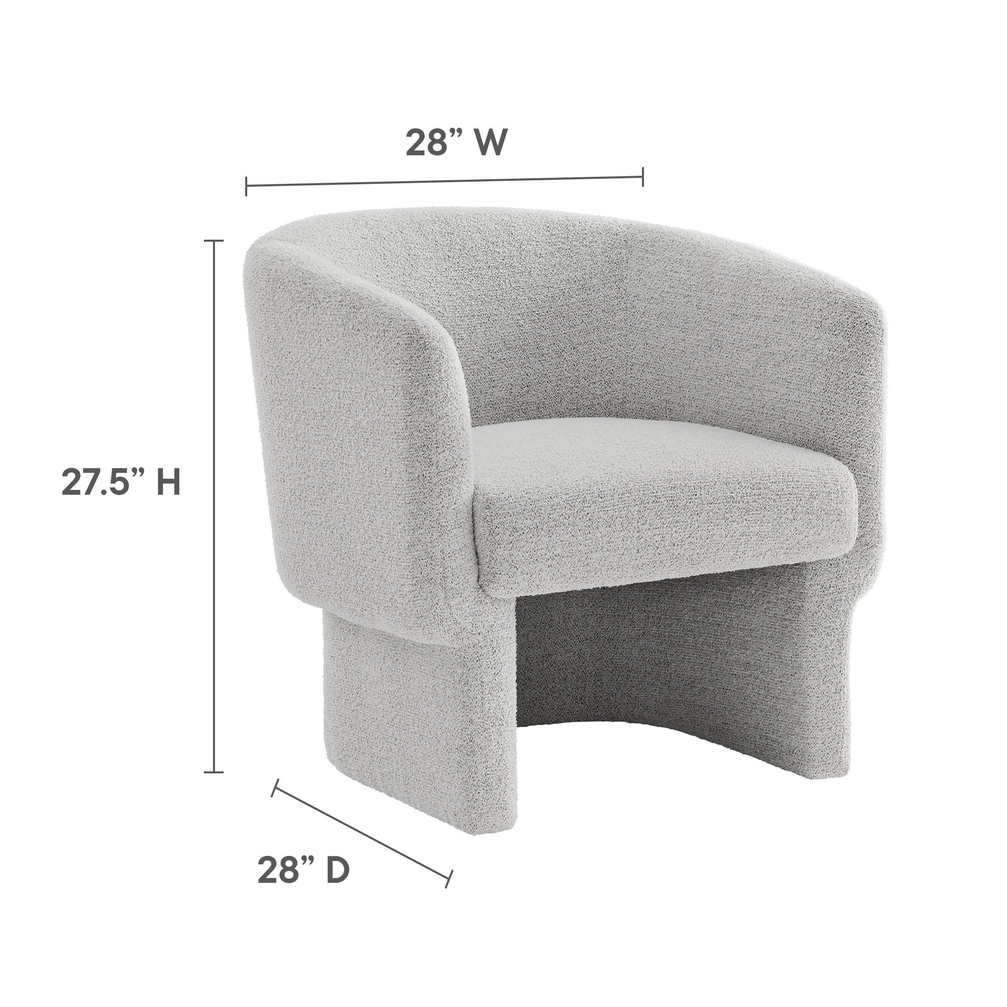 Muse Boucle Fabric Barrel Accent Chair - Image 35