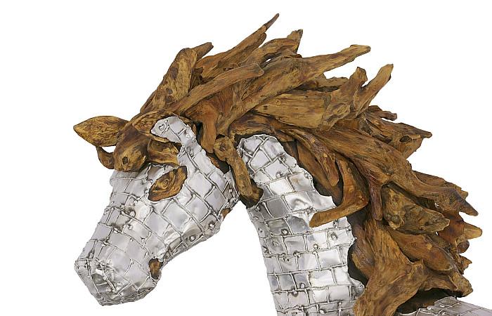 Mustang Horse Armored Sculpture, Standing - Image 3