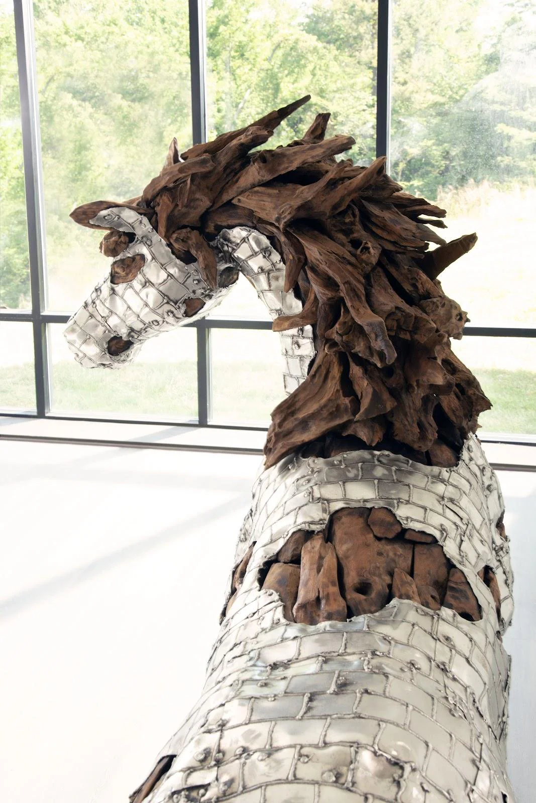 Mustang Horse Armored Sculpture, Standing - Image 6