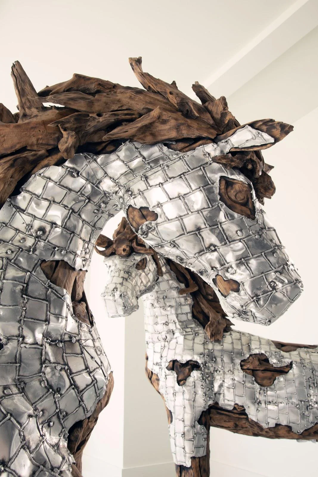 Mustang Horse Armored Sculpture, Standing - Image 8