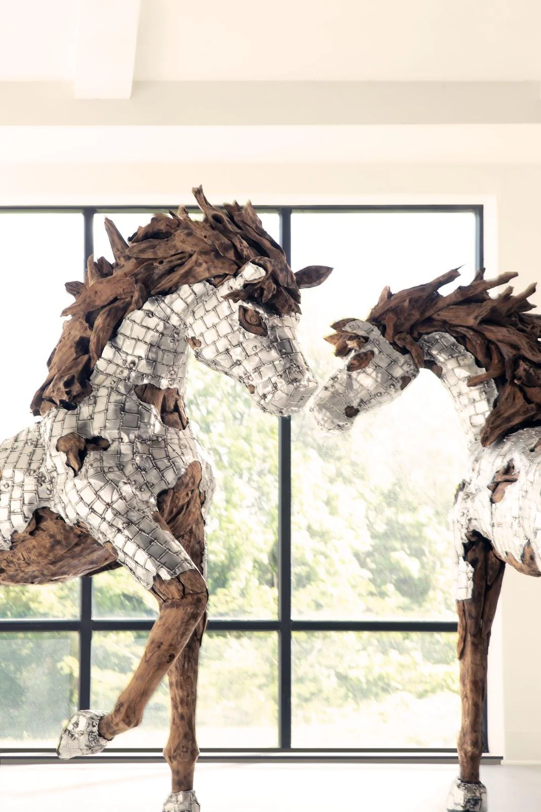 Mustang Horse Armored Sculpture, Standing - Image 9