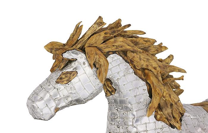 Mustang Horse Armored Sculpture, Walking - Image 3
