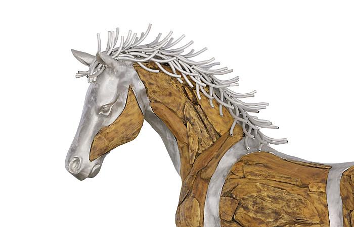 Mustang Horse Woodland Sculpture, Standing - Image 3