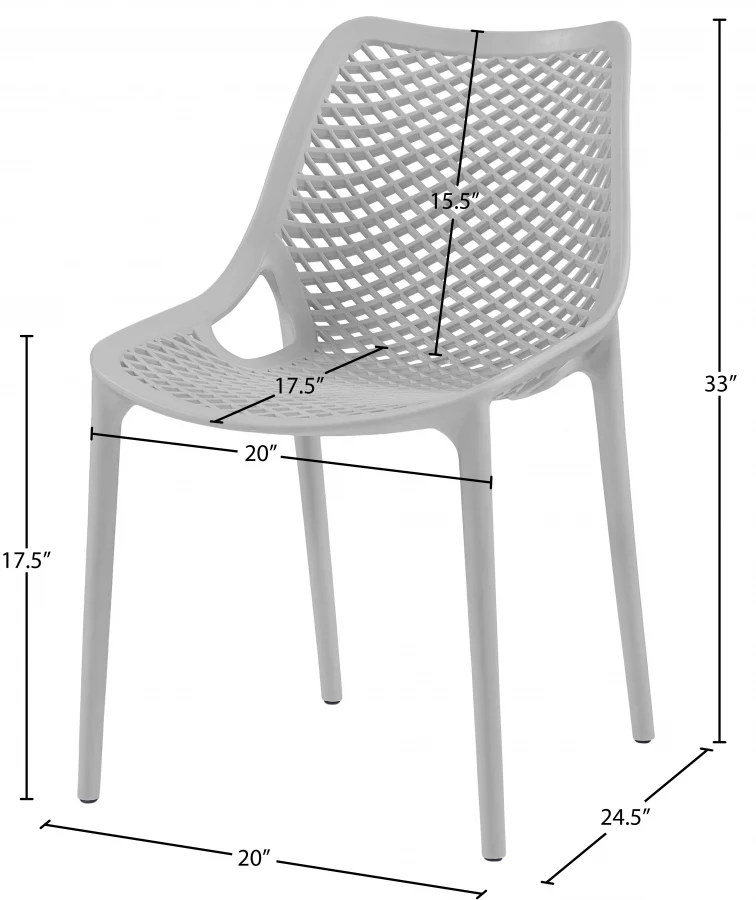 Mykonos Plastic Outdoor Patio Dining Chair - Image 17