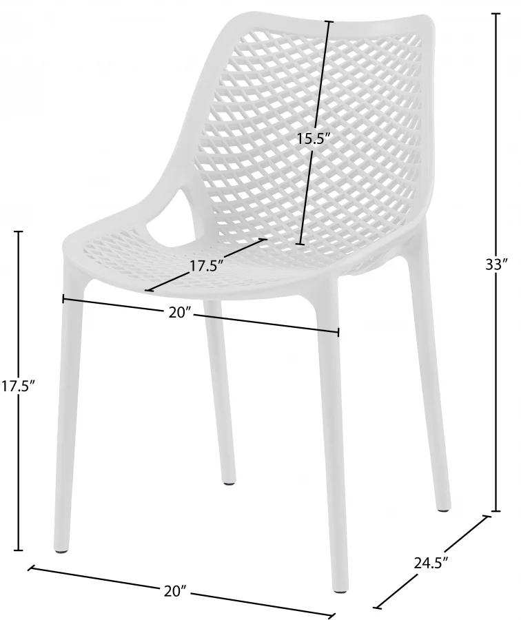 Mykonos Plastic Outdoor Patio Dining Chair - Image 26