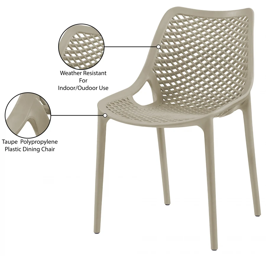 Mykonos Plastic Outdoor Patio Dining Chair - Image 63