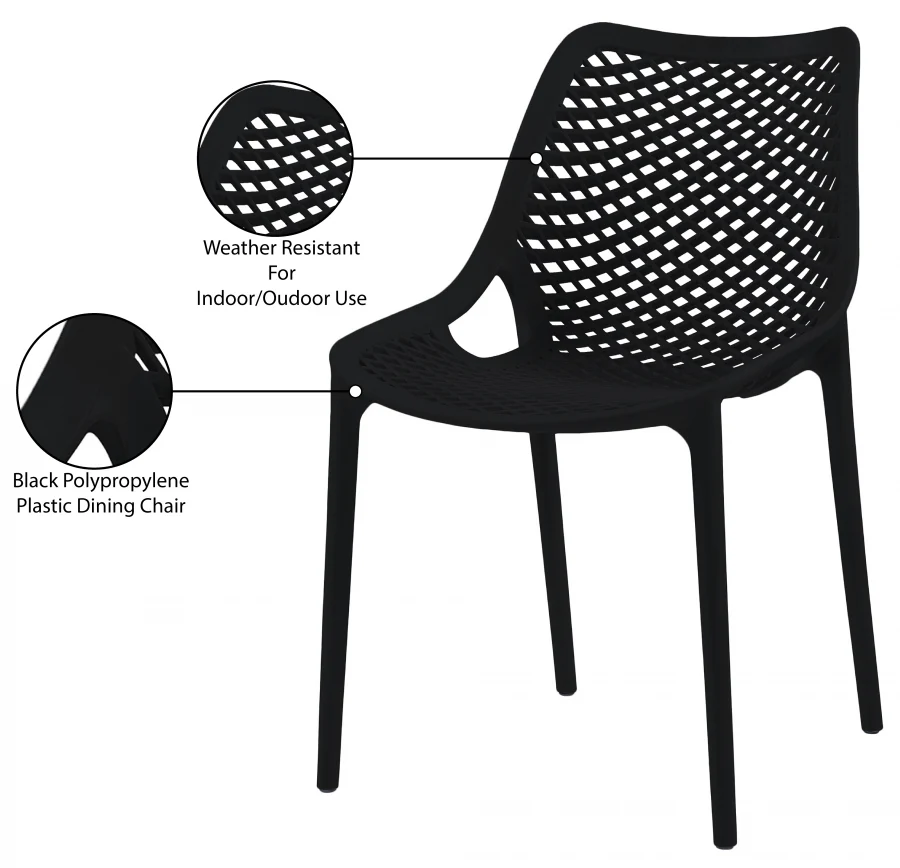 Mykonos Plastic Outdoor Patio Dining Chair - Image 9
