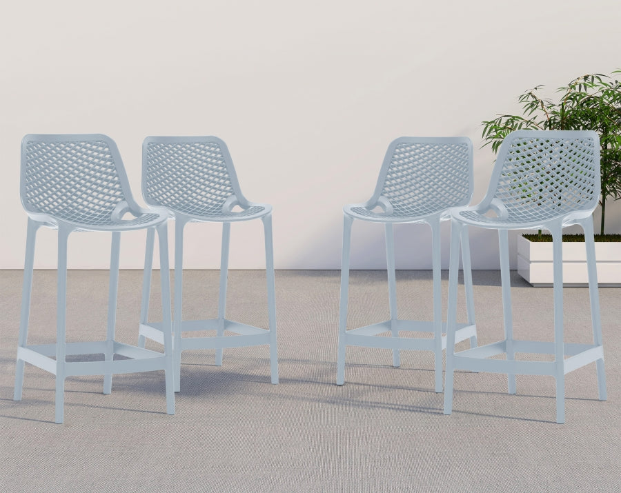Mykonos Plastic Outdoor Patio Stools - Set of 4 - Image 35