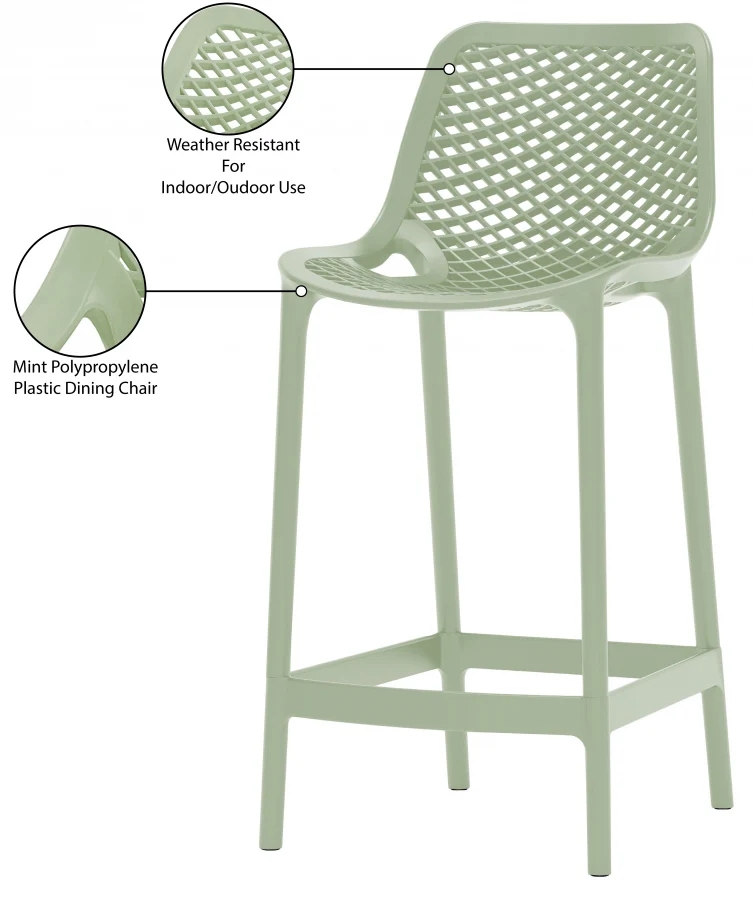 Mykonos Plastic Outdoor Patio Stools - Set of 4 - Image 48