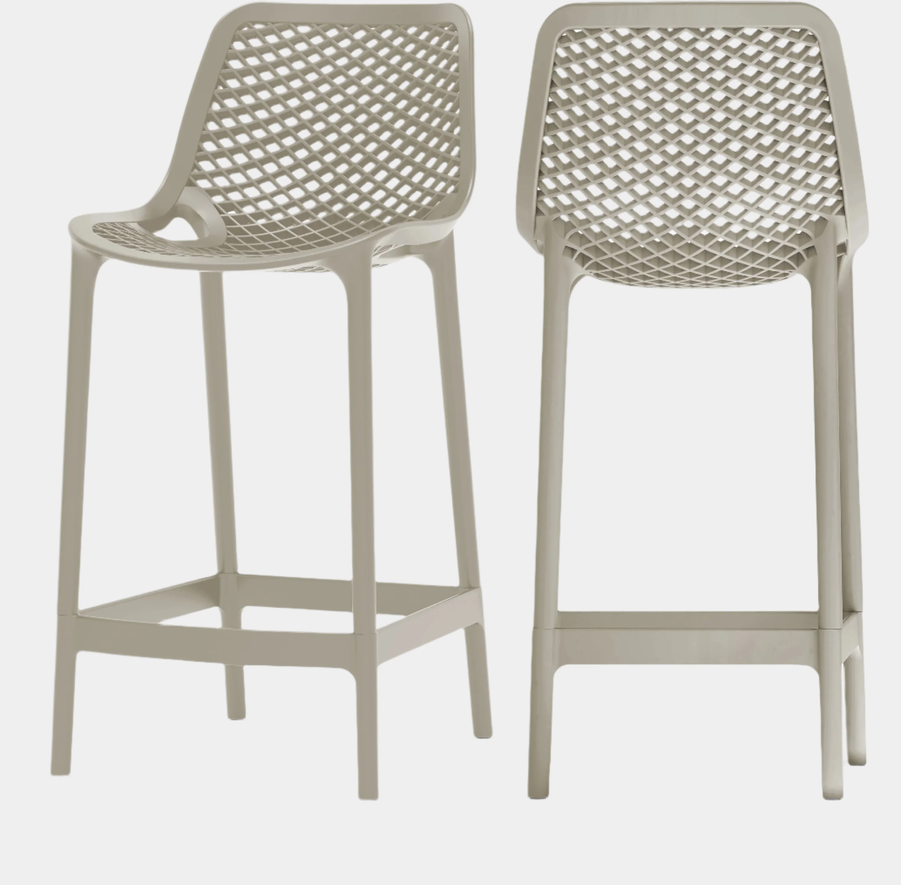 Mykonos Plastic Outdoor Patio Stools - Set of 4 - Image 49