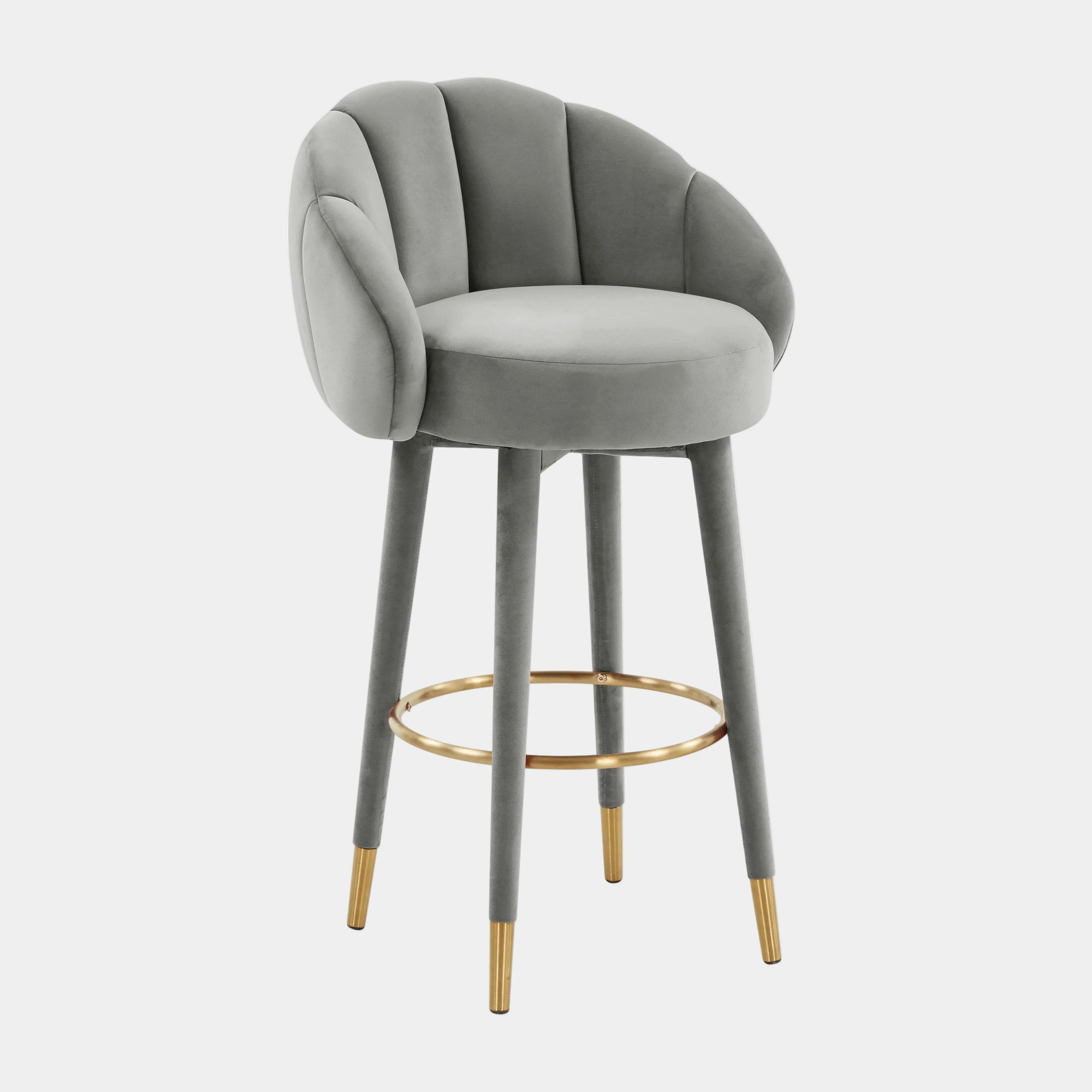 Myla Performance Velvet Swivel Stool - Image 25