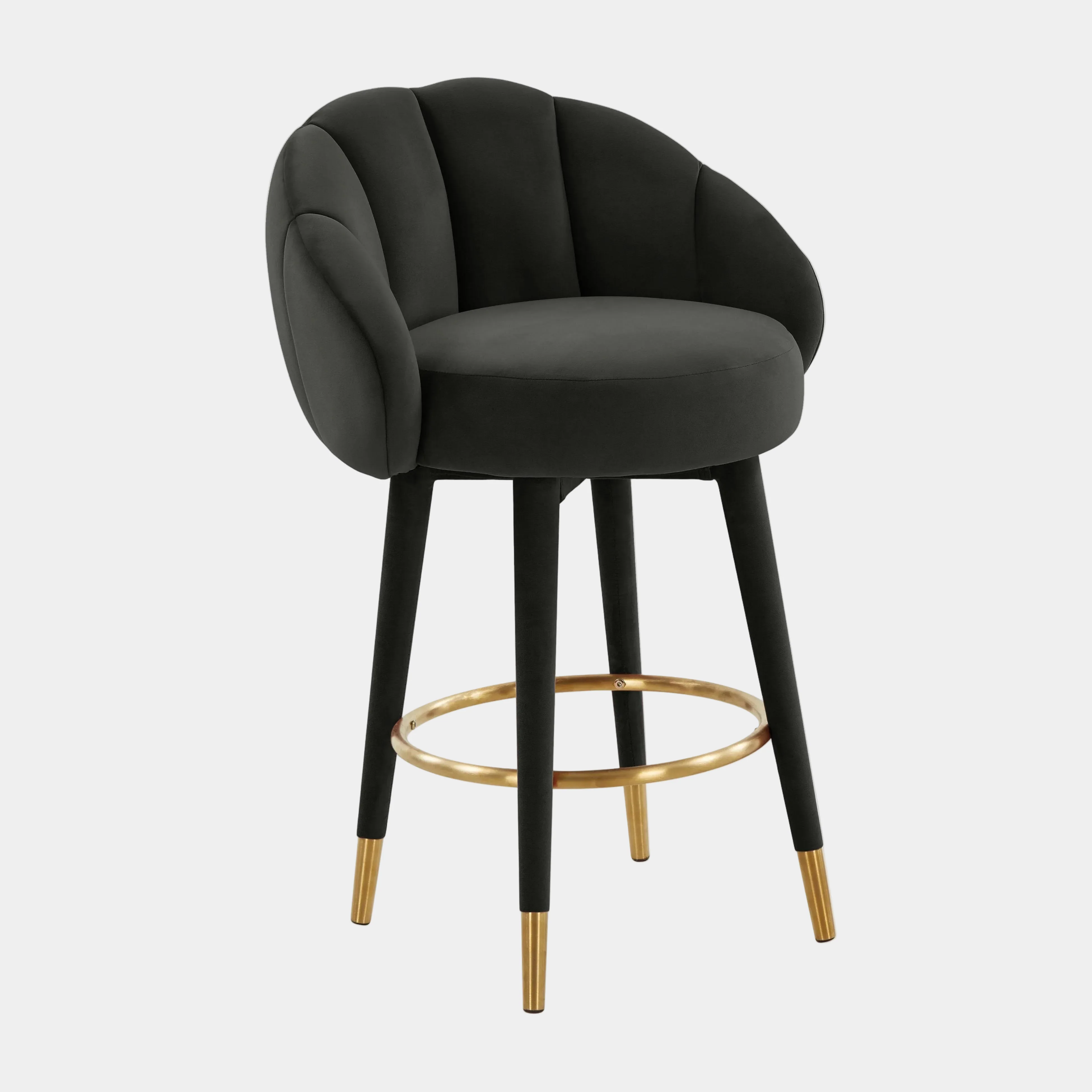 Myla Performance Velvet Swivel Stool - Image 33