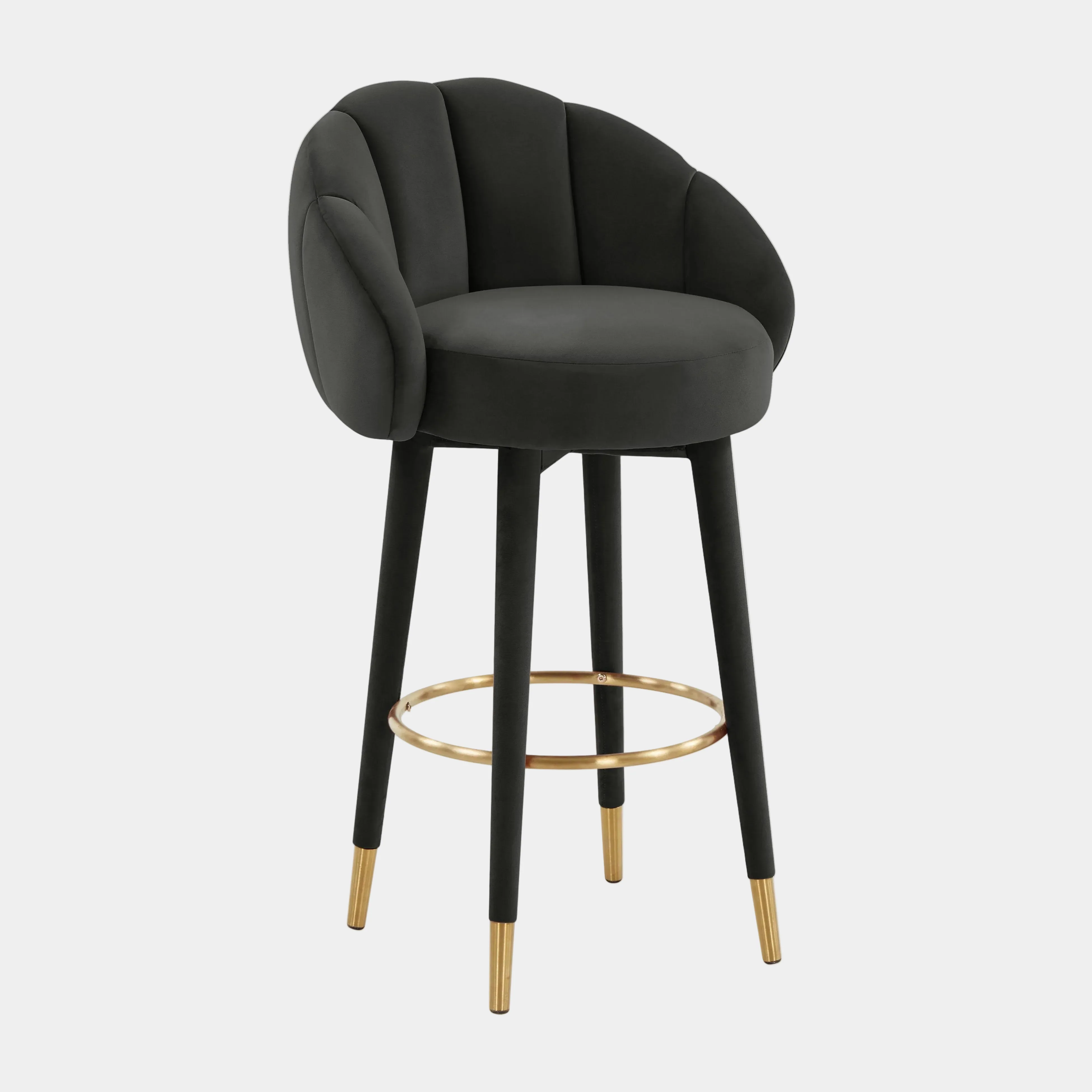 Myla Performance Velvet Swivel Stool - Image 41