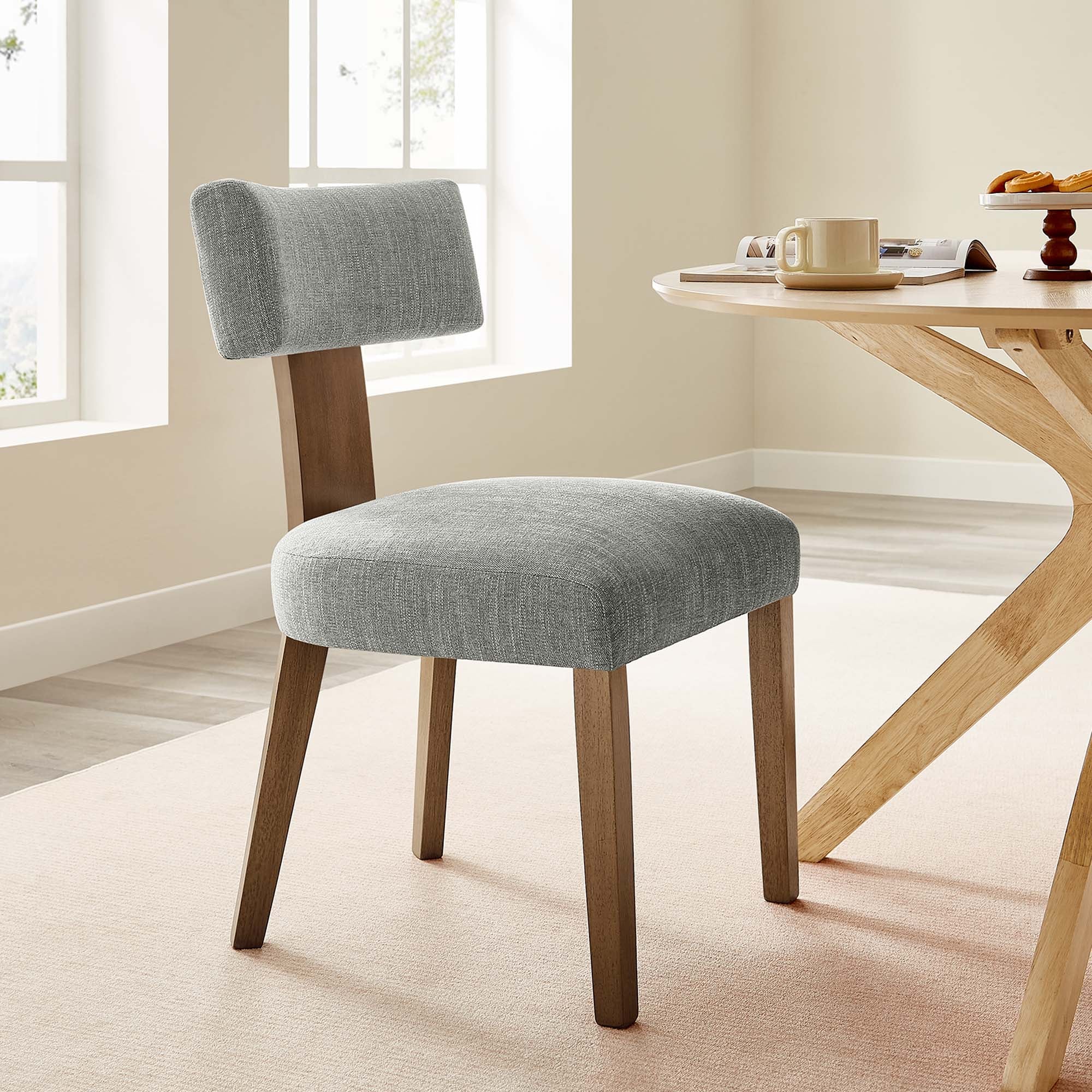 Nalani Fabric Upholstered Dining Chairs Set of 2 - Image 11