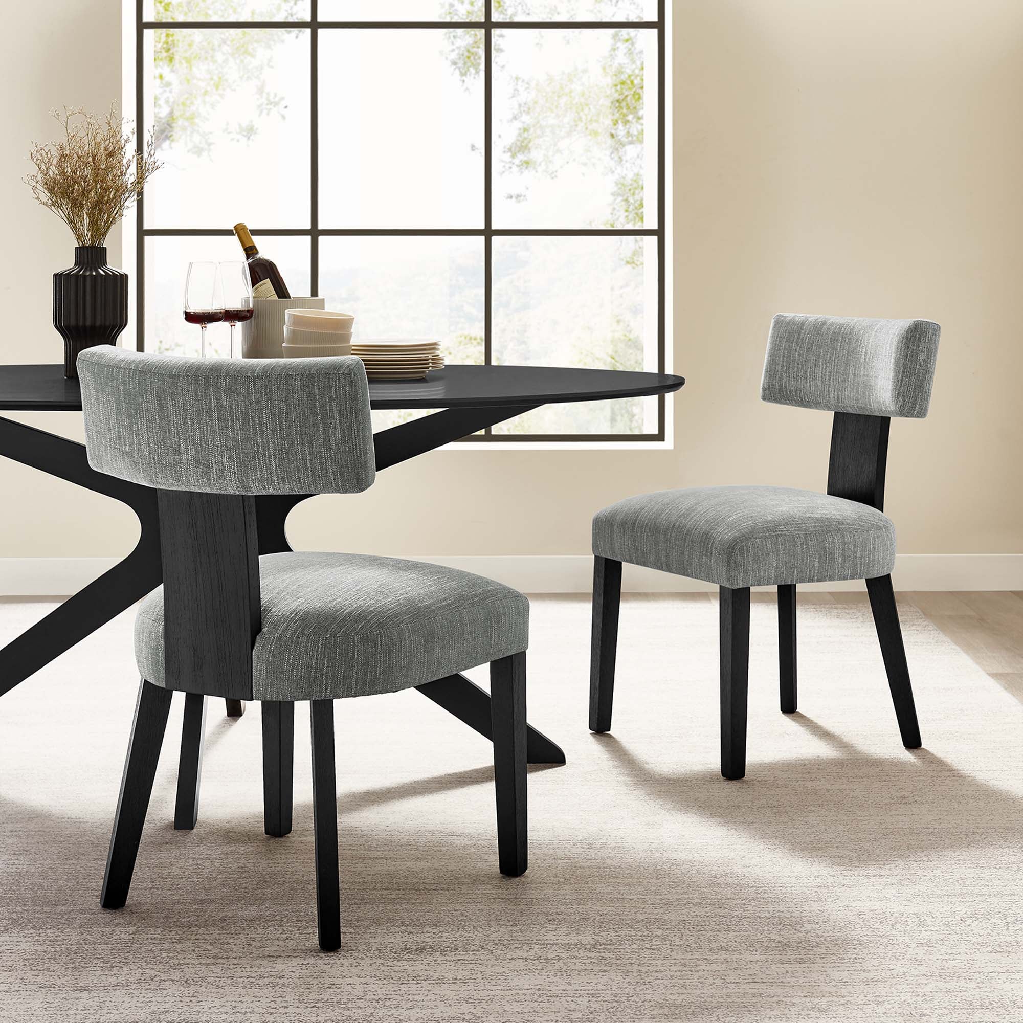 Nalani Fabric Upholstered Dining Chairs Set of 2 - Image 13