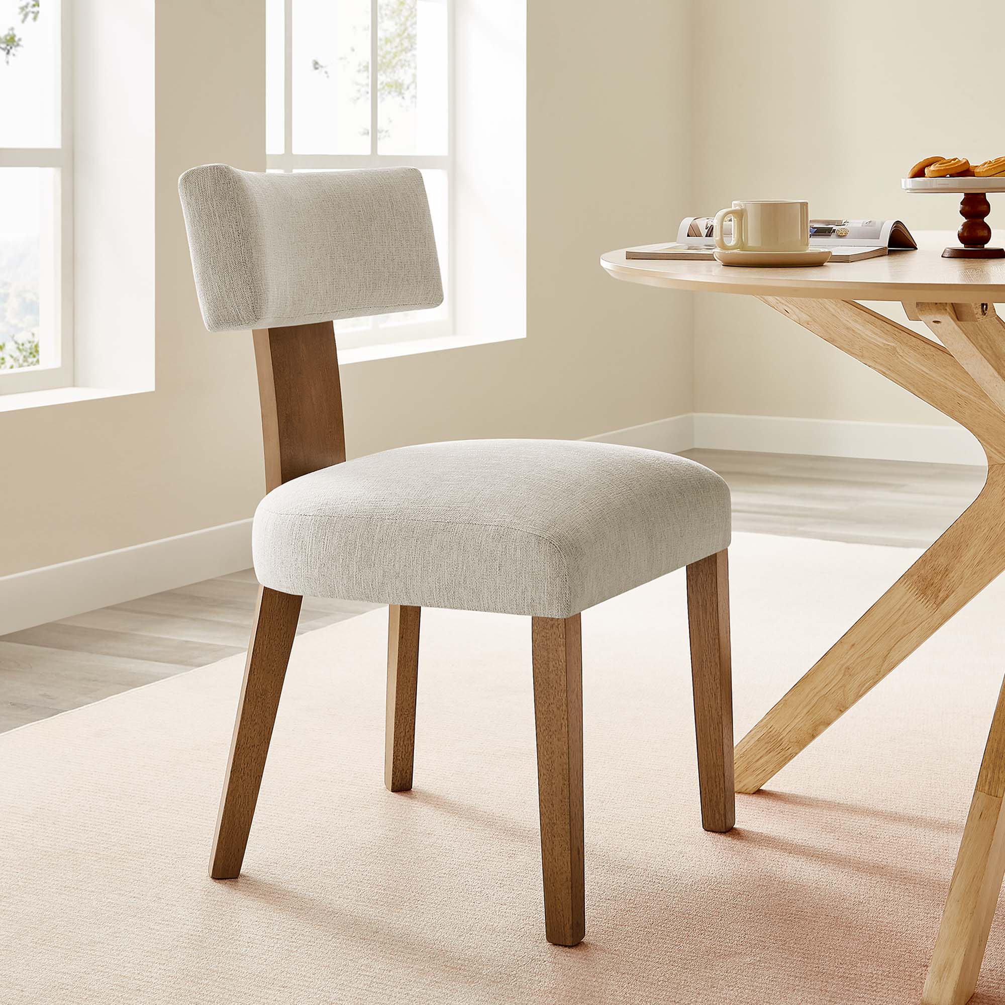 Nalani Fabric Upholstered Dining Chairs Set of 2 - Image 36