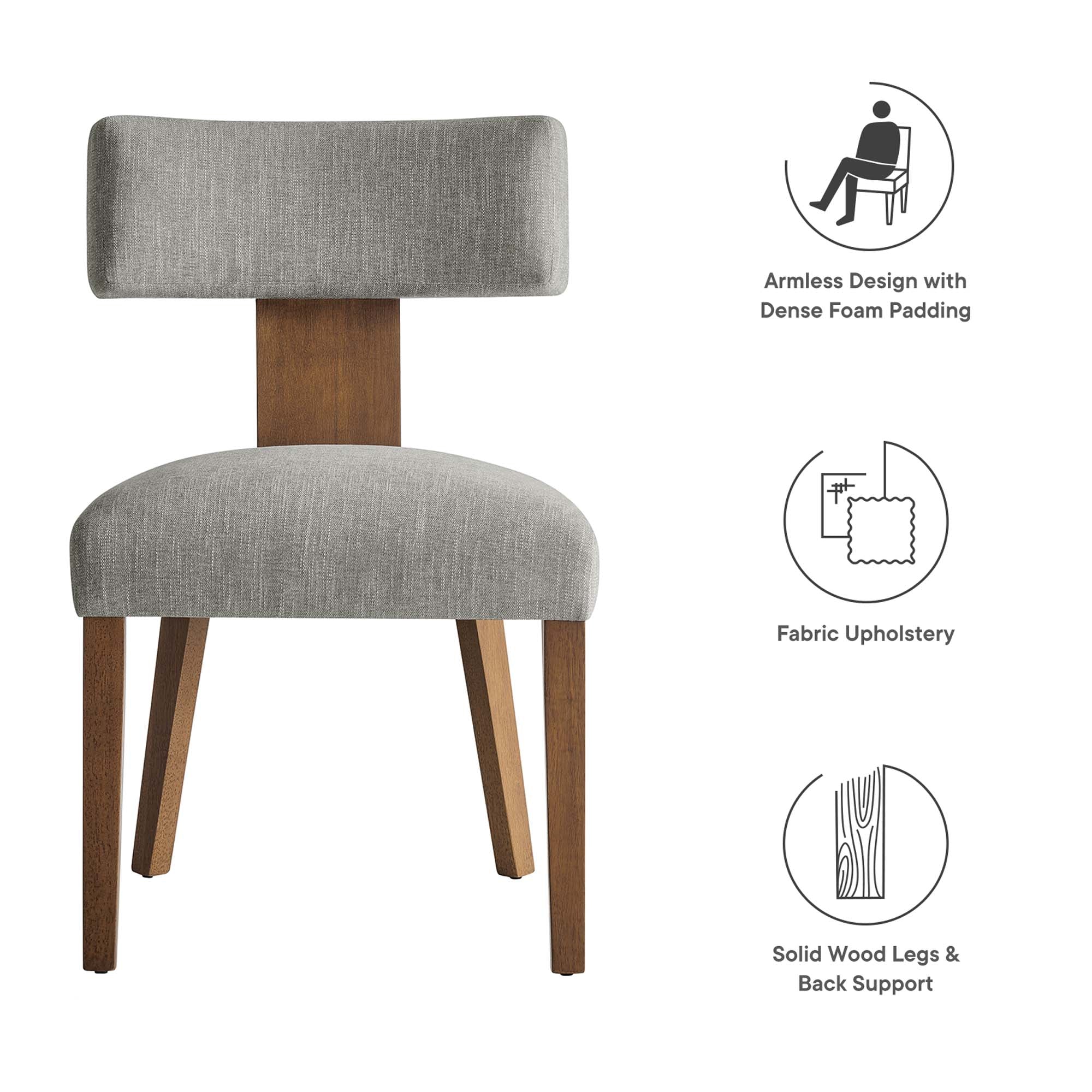 Nalani Fabric Upholstered Dining Chairs Set of 2 - Image 9