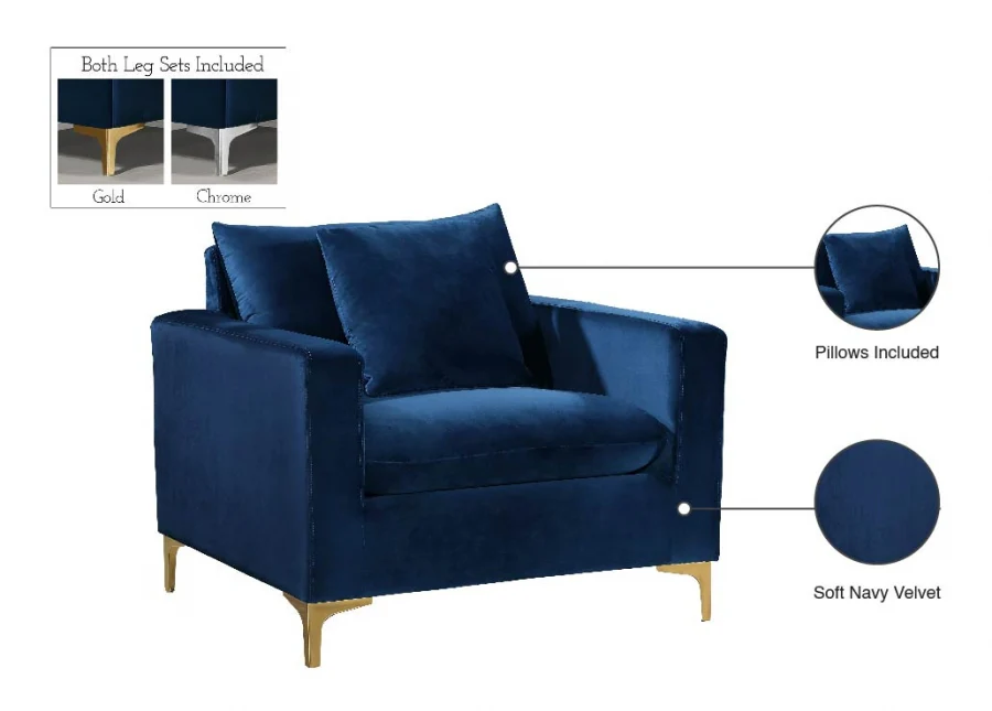 Naomi Velvet Upholstered Chair - Image 34