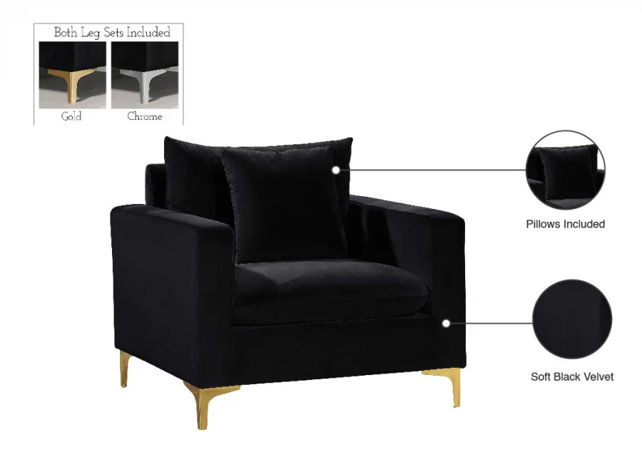 Naomi Velvet Upholstered Chair - Image 7