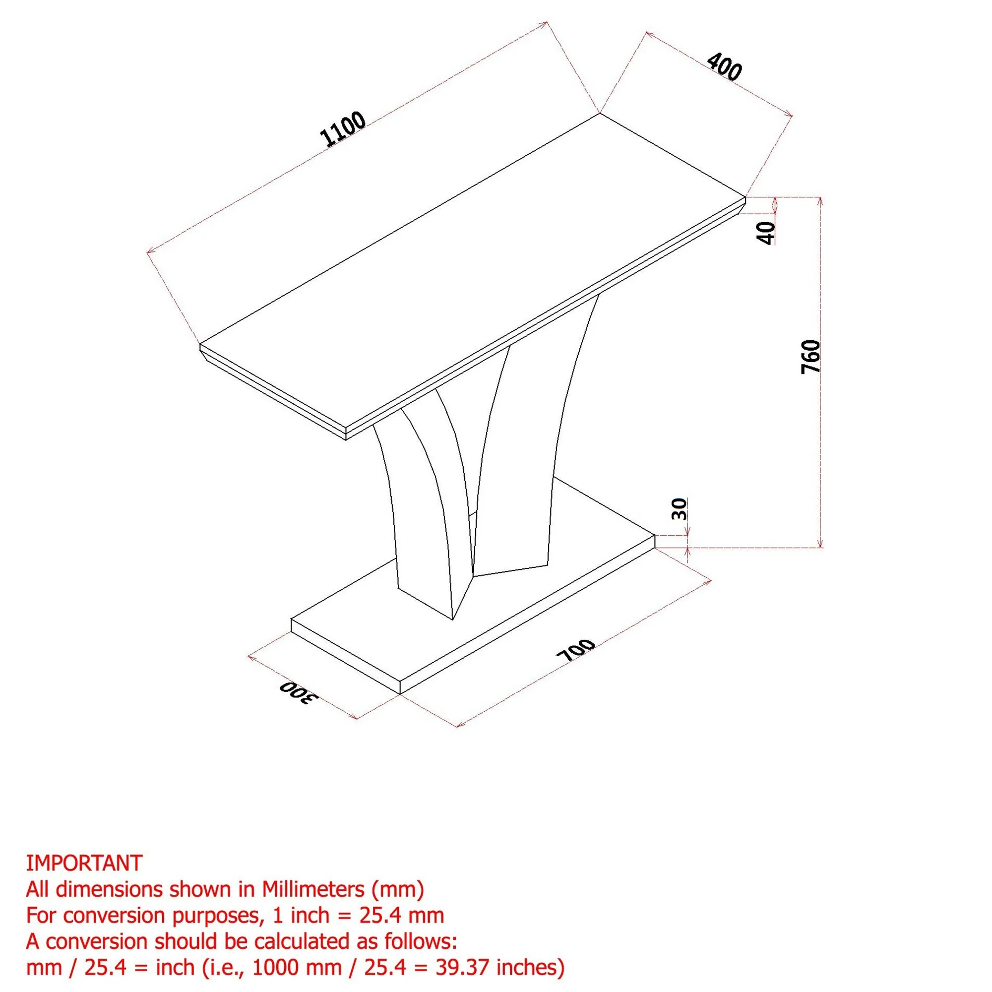 Napoli Console Table in Light Grey - Image 8