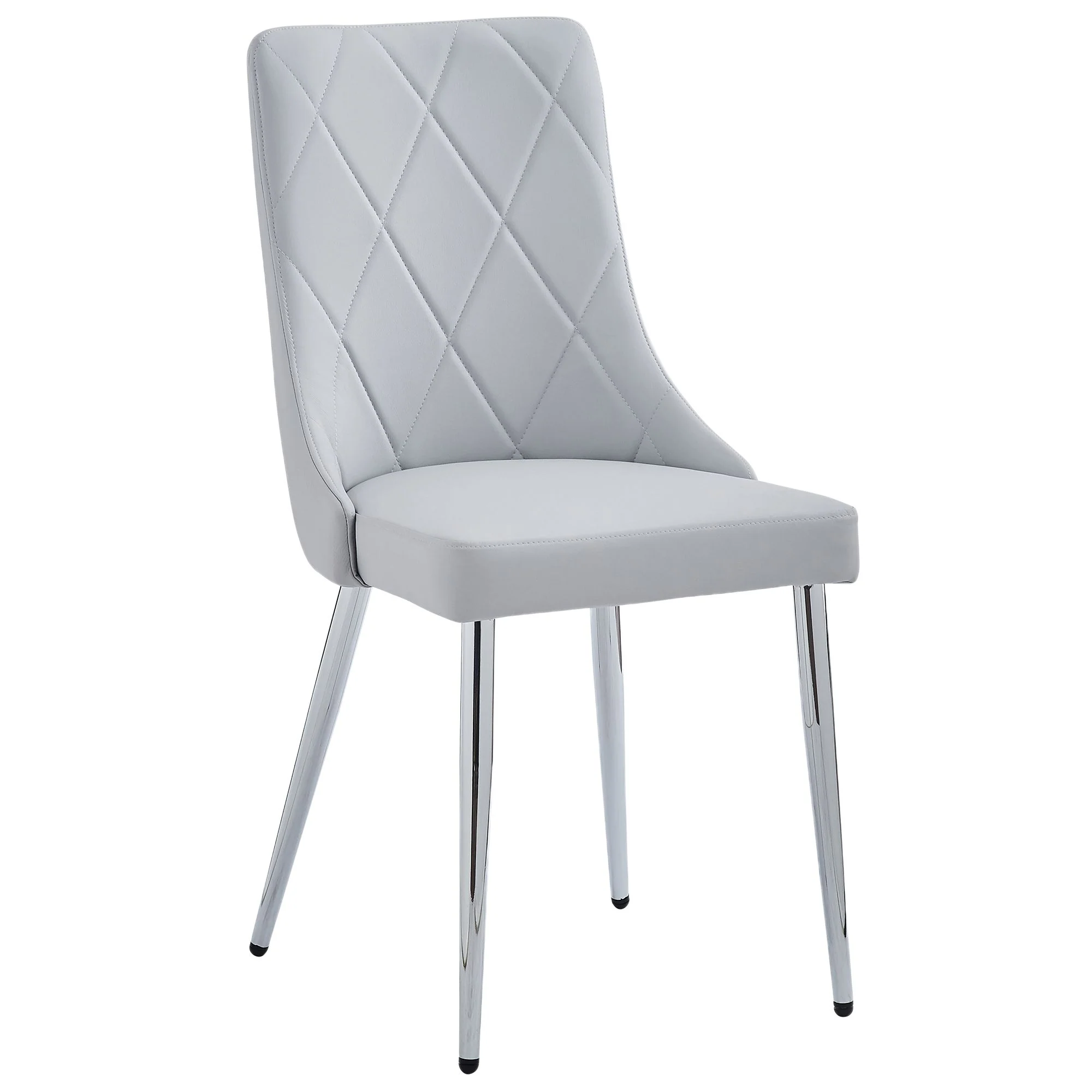 Napoli/Devo 7pc Dining Set in Grey with Light Grey Chair - Image 7