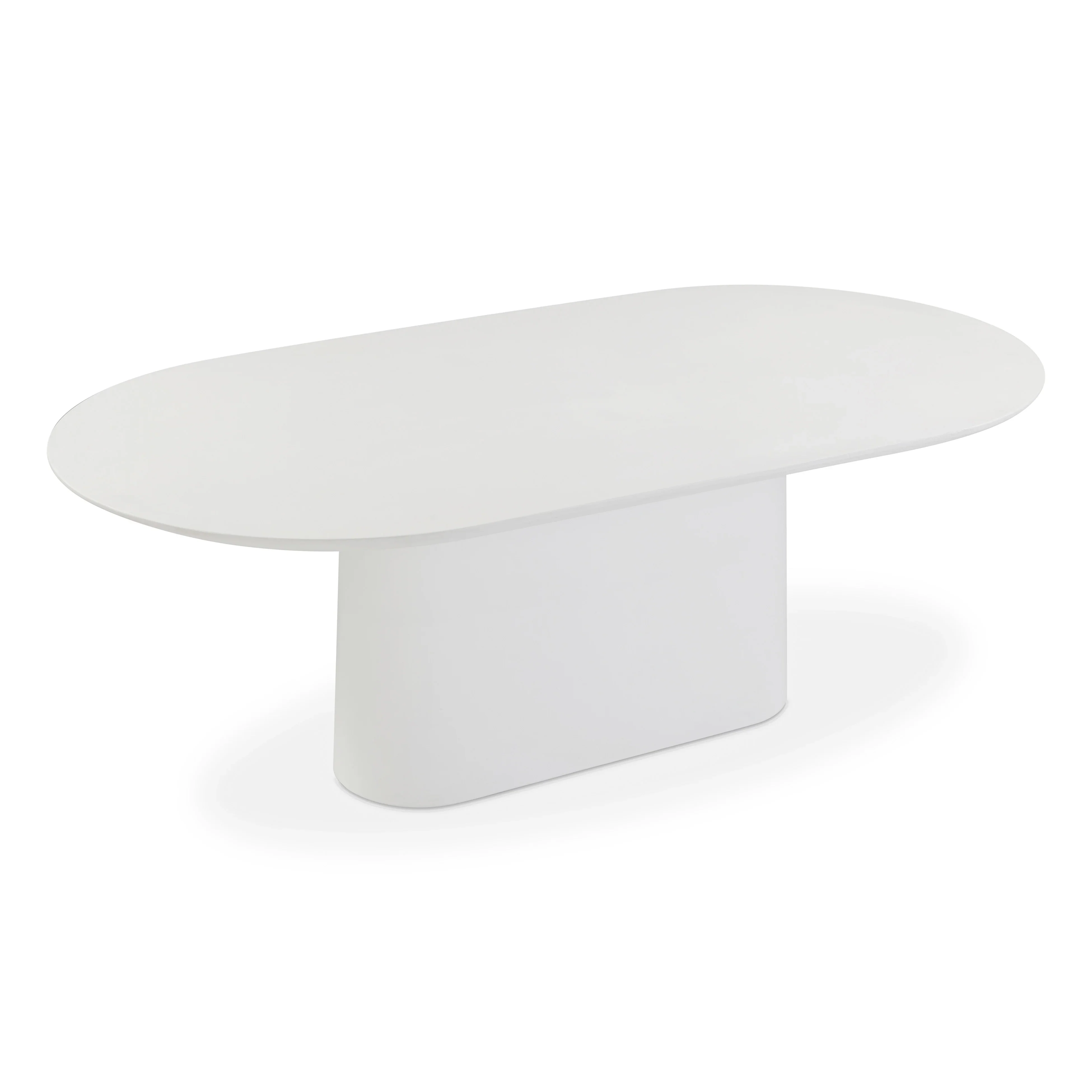 Nara 84" Pure White Indoor/Outdoor Concrete Dining Table - Image 4