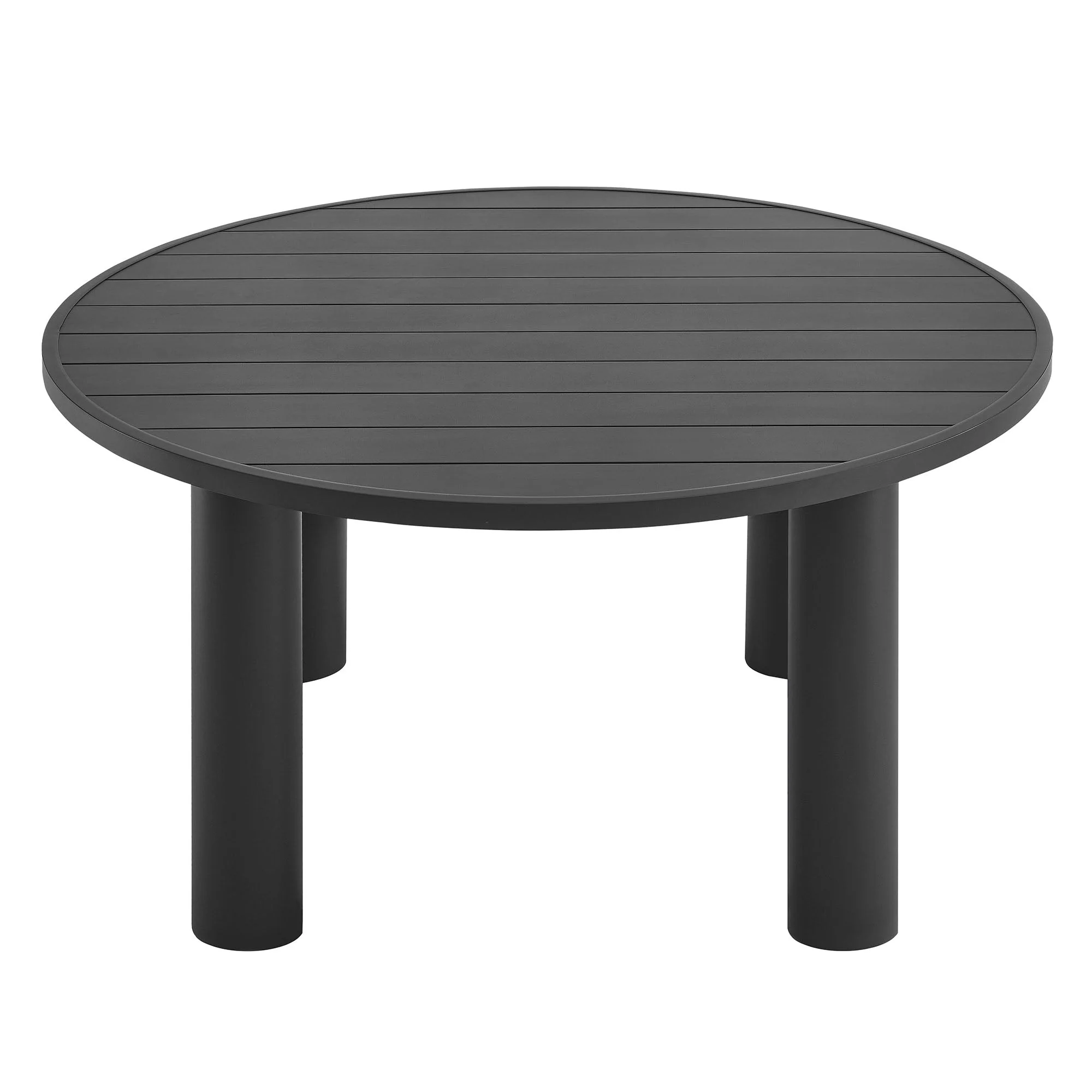 Nautica Outdoor Patio 60" Round Aluminum Dining Table - Image 11