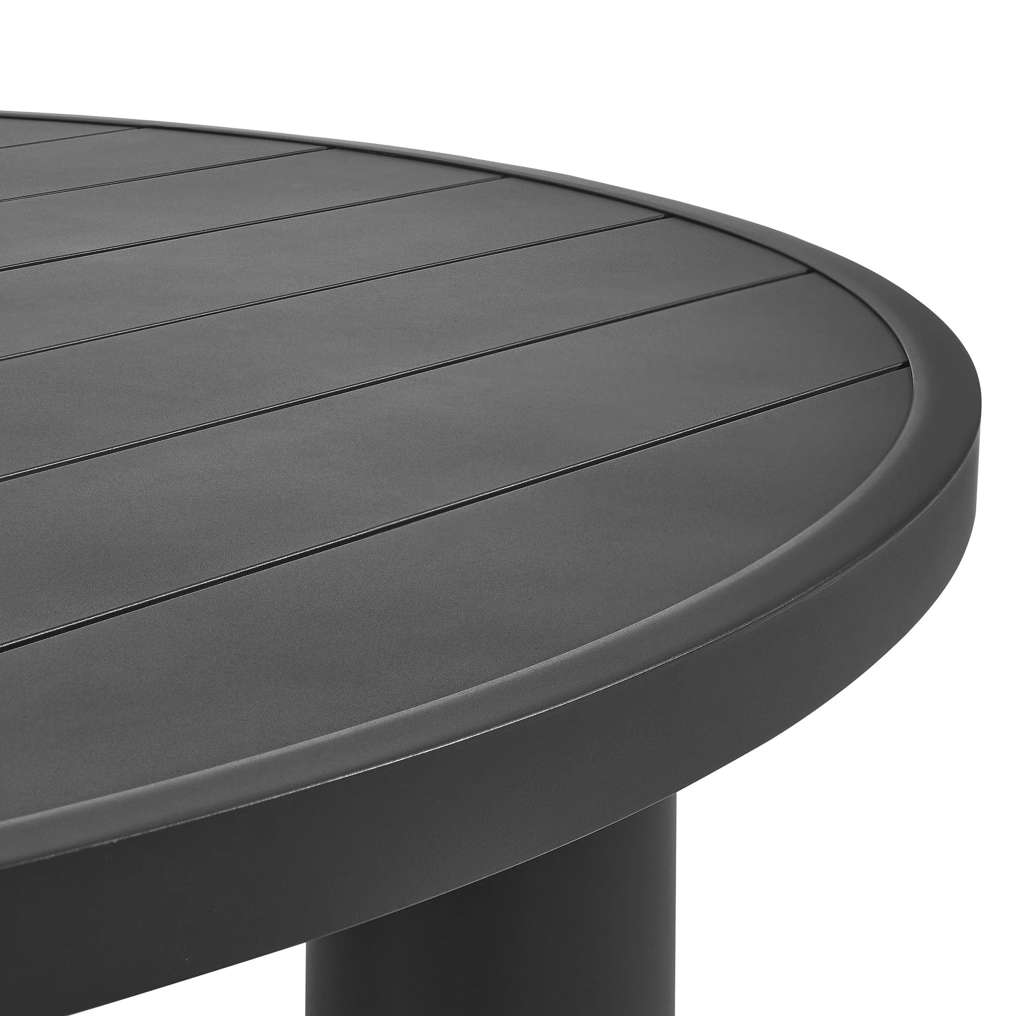Nautica Outdoor Patio 60" Round Aluminum Dining Table - Image 13
