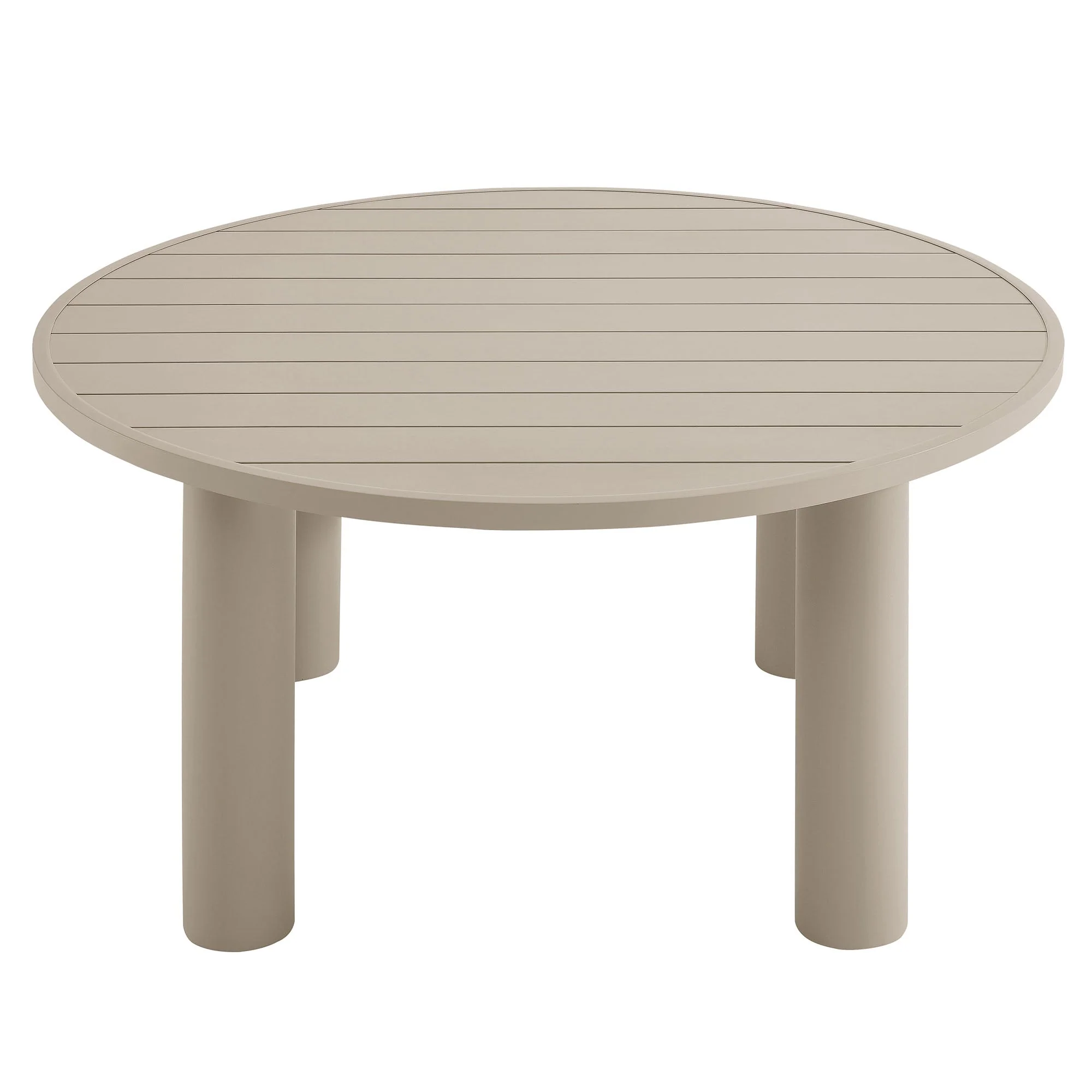 Nautica Outdoor Patio 60" Round Aluminum Dining Table - Image 4