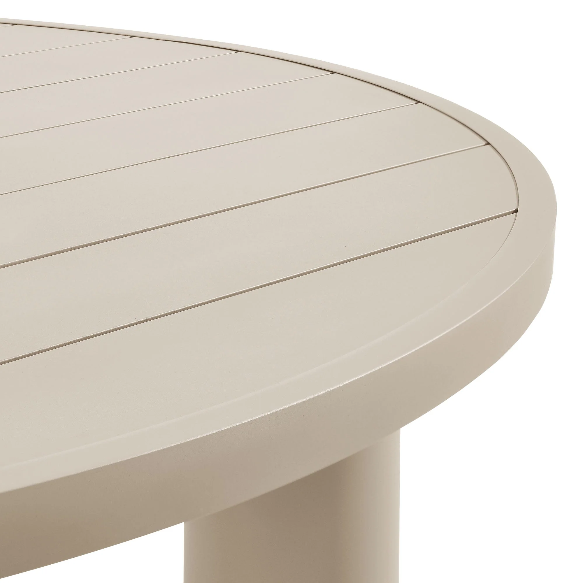 Nautica Outdoor Patio 60" Round Aluminum Dining Table - Image 6