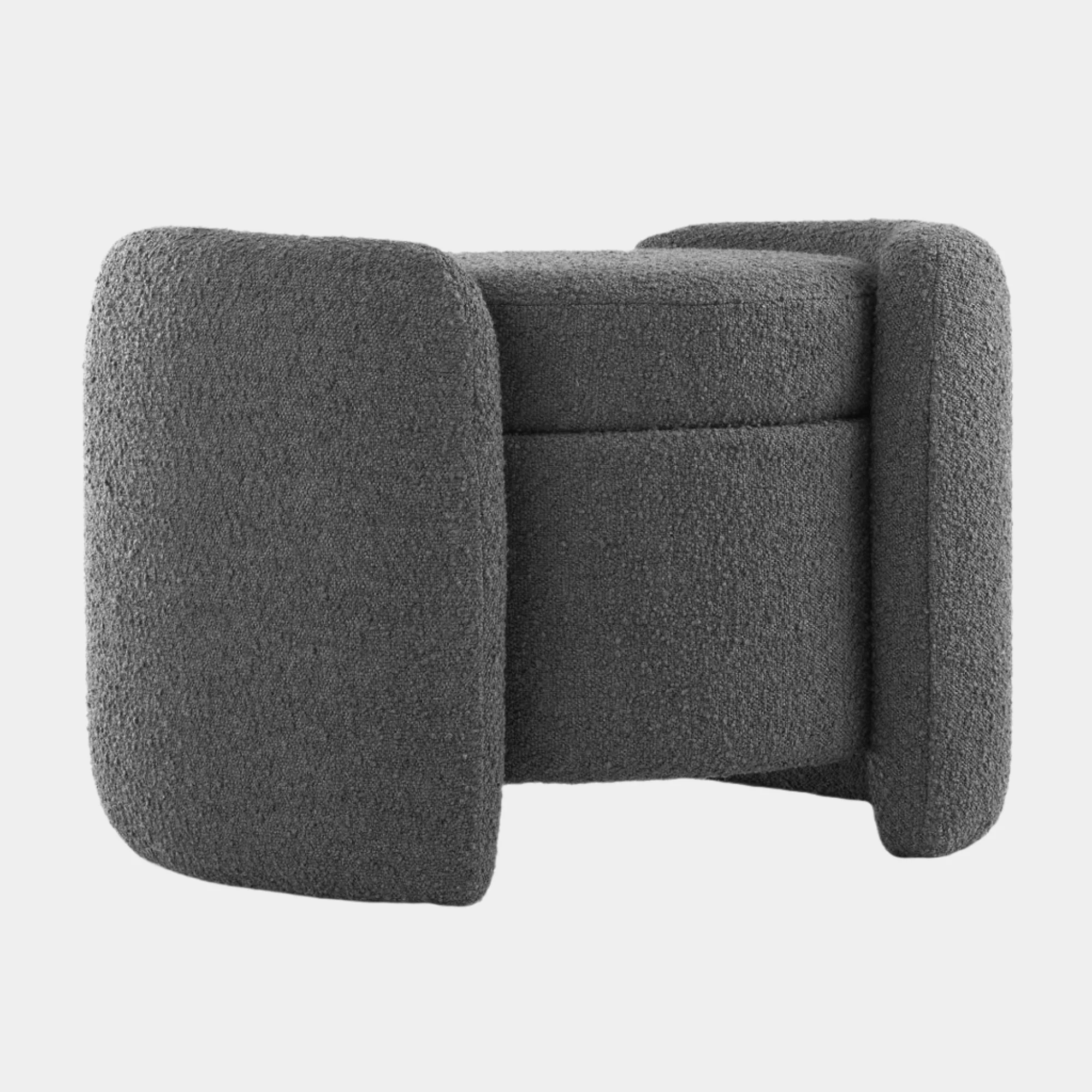 Nebula Boucle Upholstered Ottoman