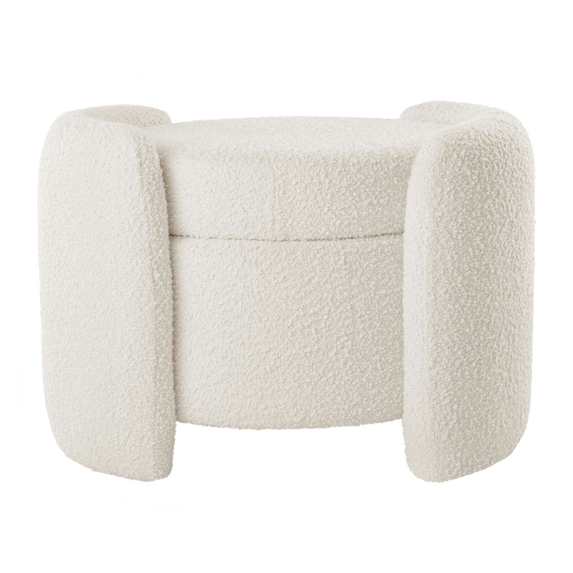 Nebula Boucle Upholstered Ottoman - Image 16