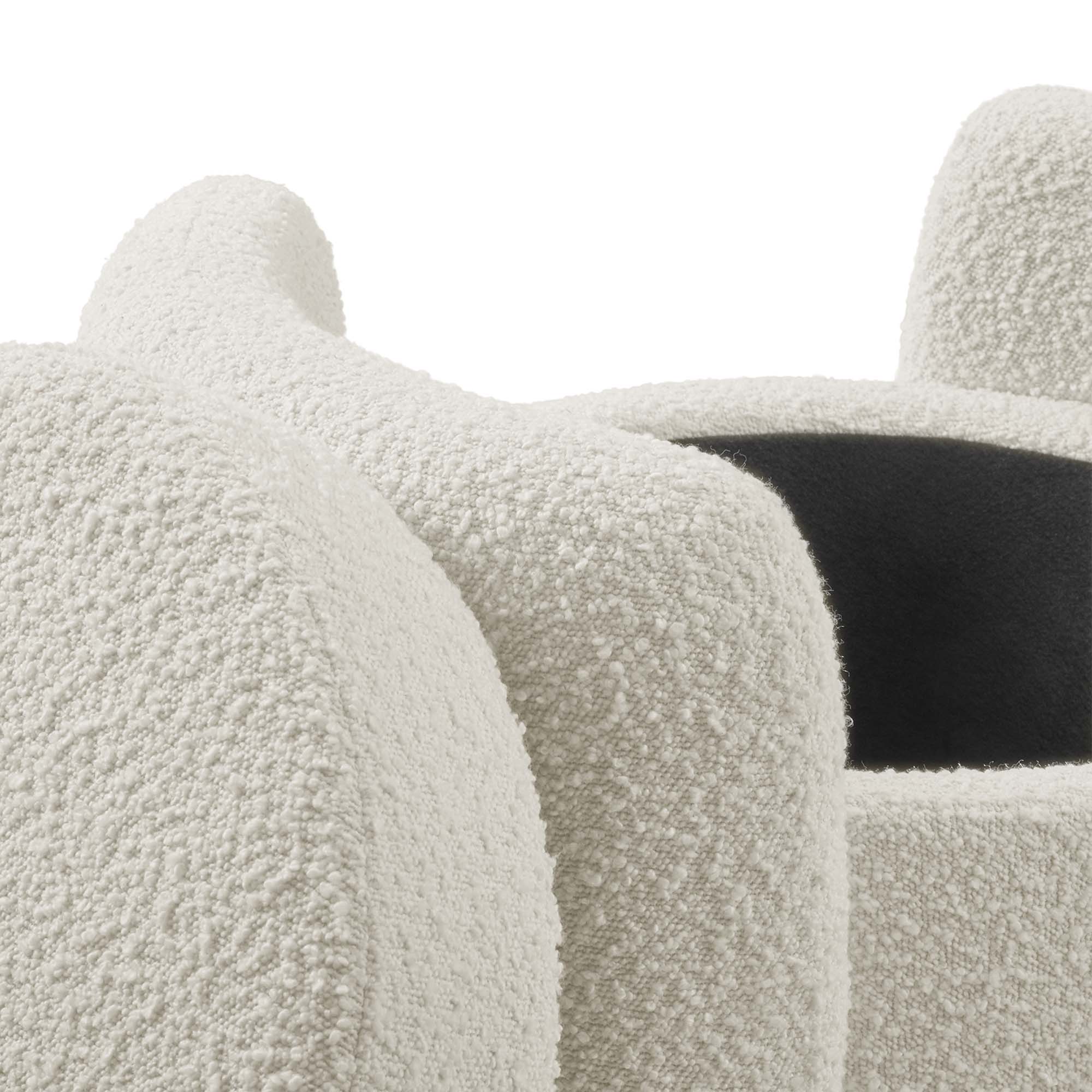 Nebula Boucle Upholstered Ottoman - Image 18