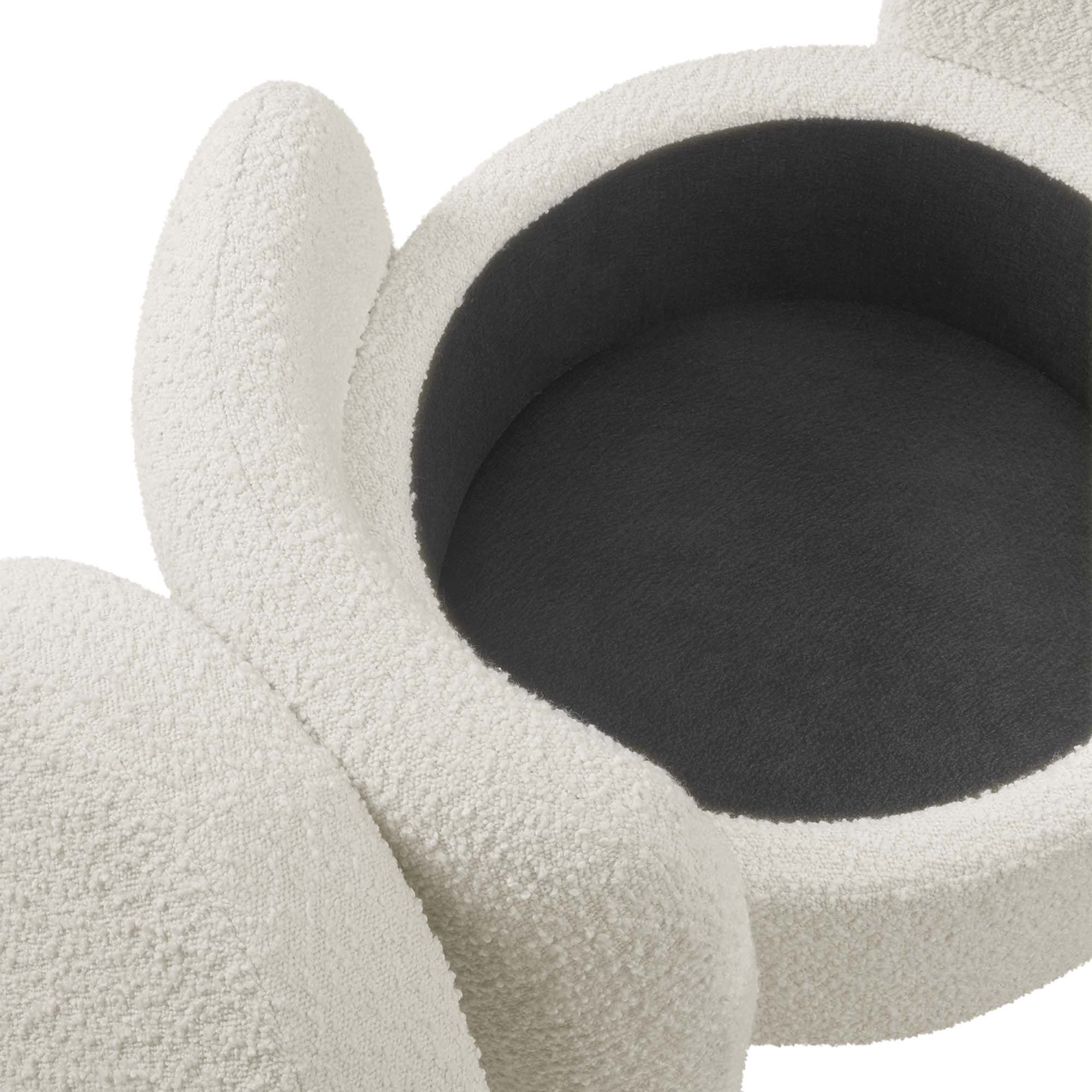 Nebula Boucle Upholstered Ottoman - Image 19