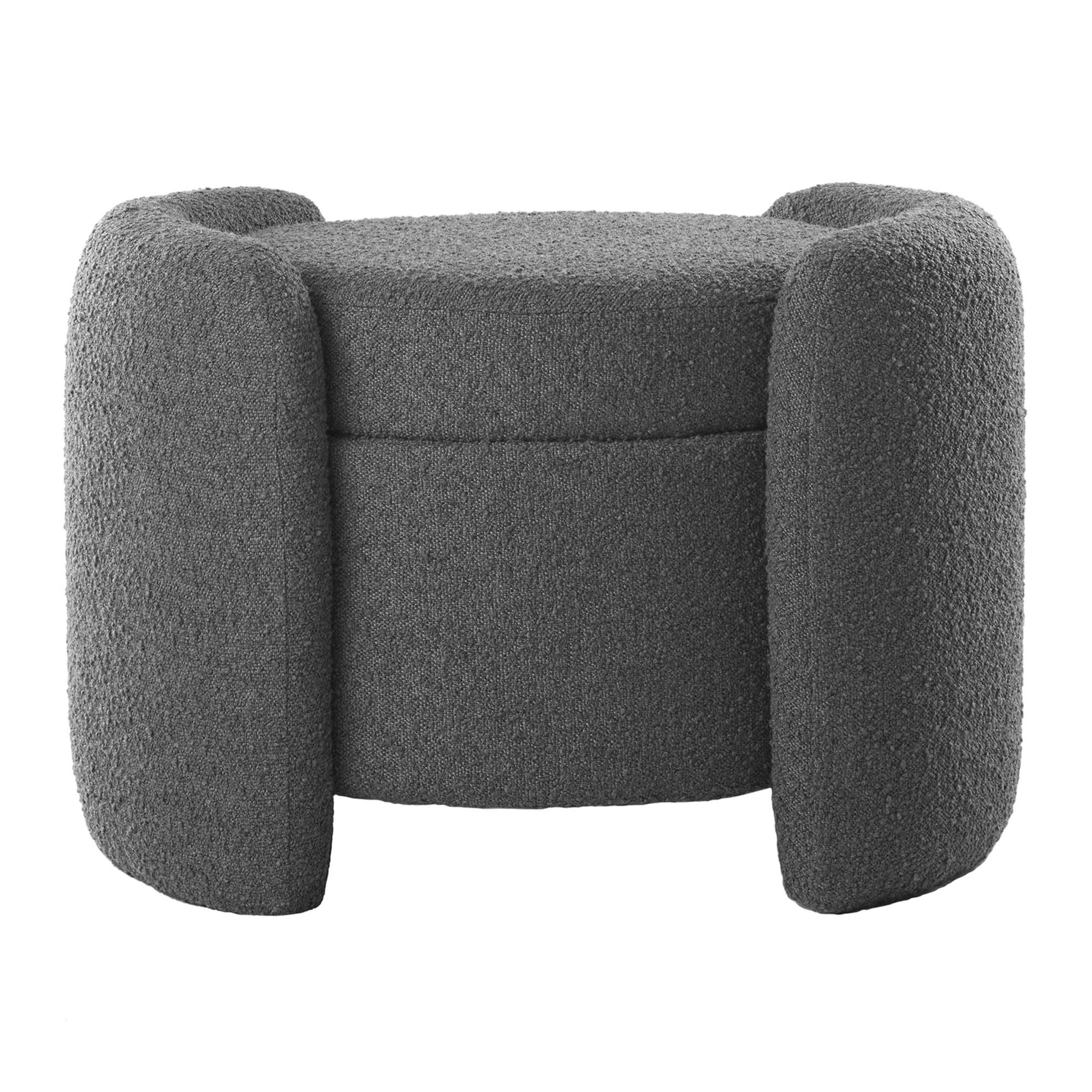 Nebula Boucle Upholstered Ottoman - Image 6