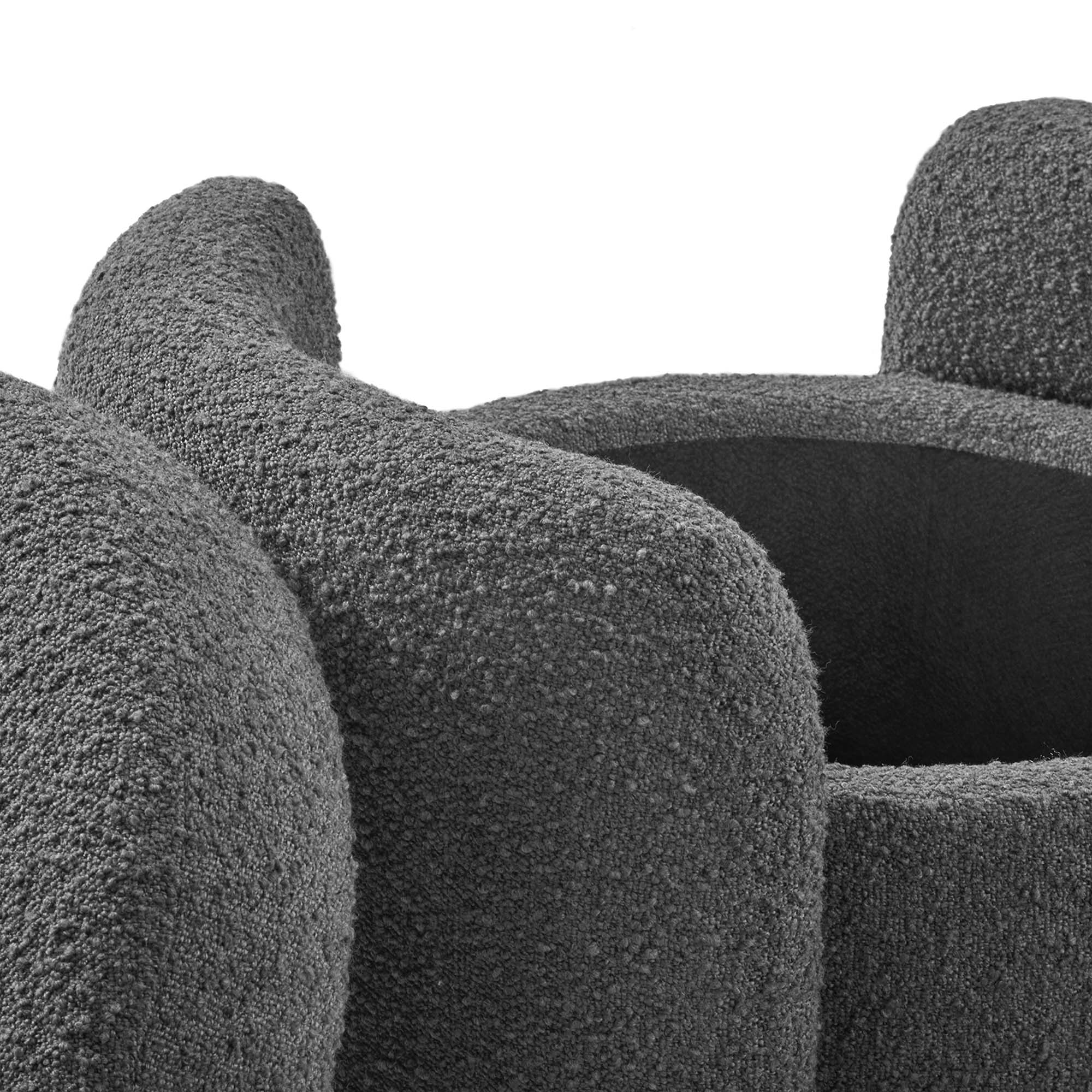 Nebula Boucle Upholstered Ottoman - Image 8