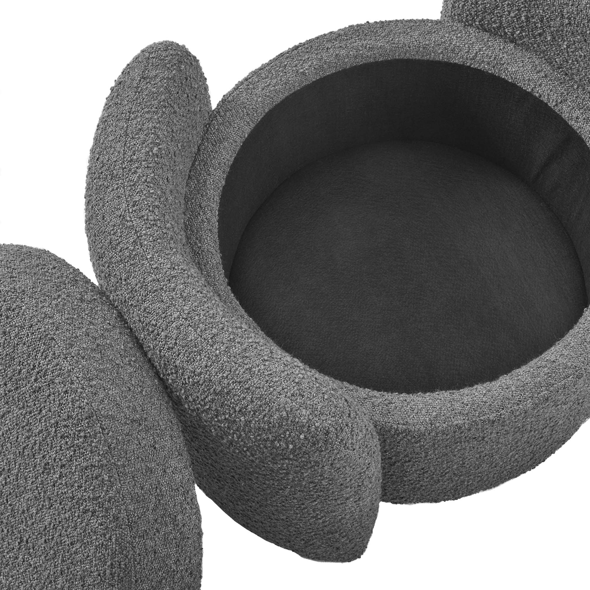 Nebula Boucle Upholstered Ottoman - Image 9