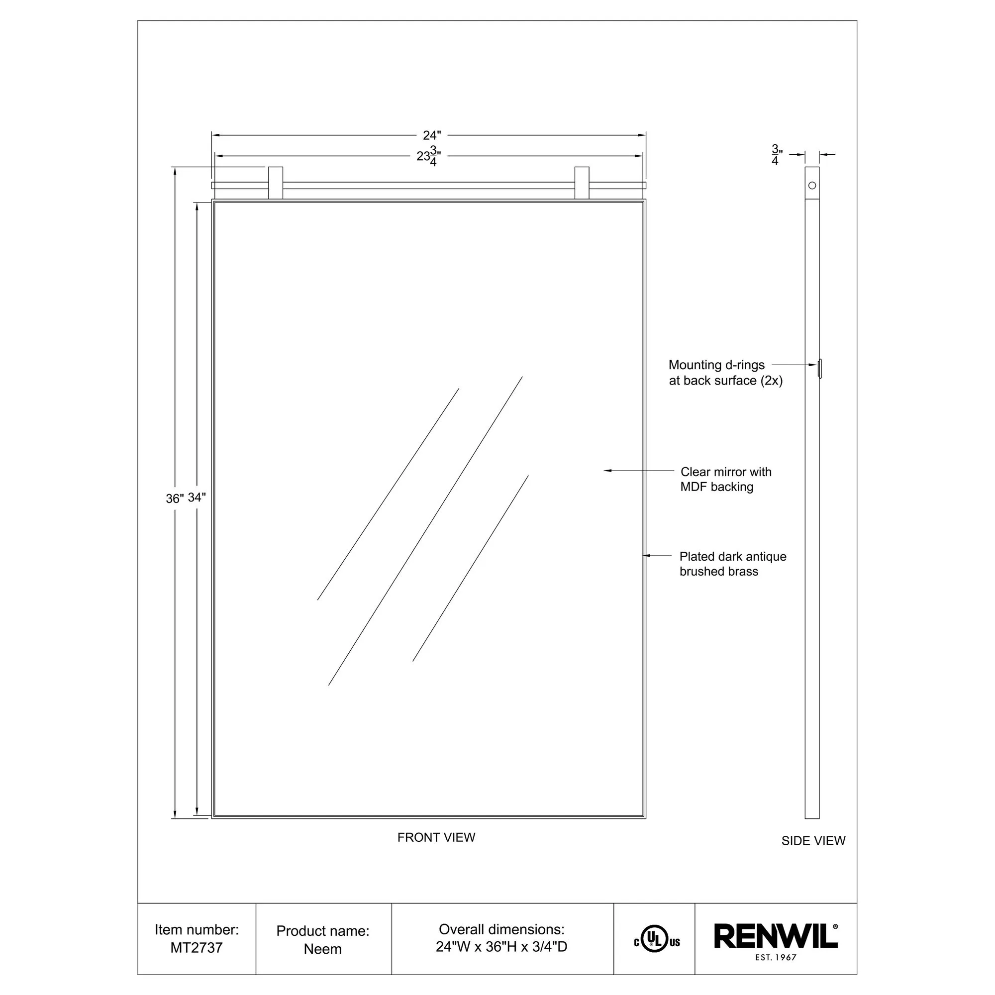 Neem Wall Mirror - Image 6