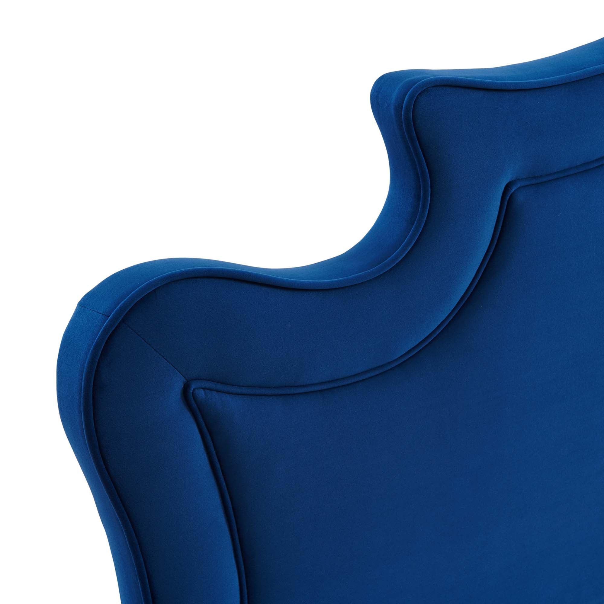 Neena Performance Velvet Bed With Gold Metal Legs - Image 10