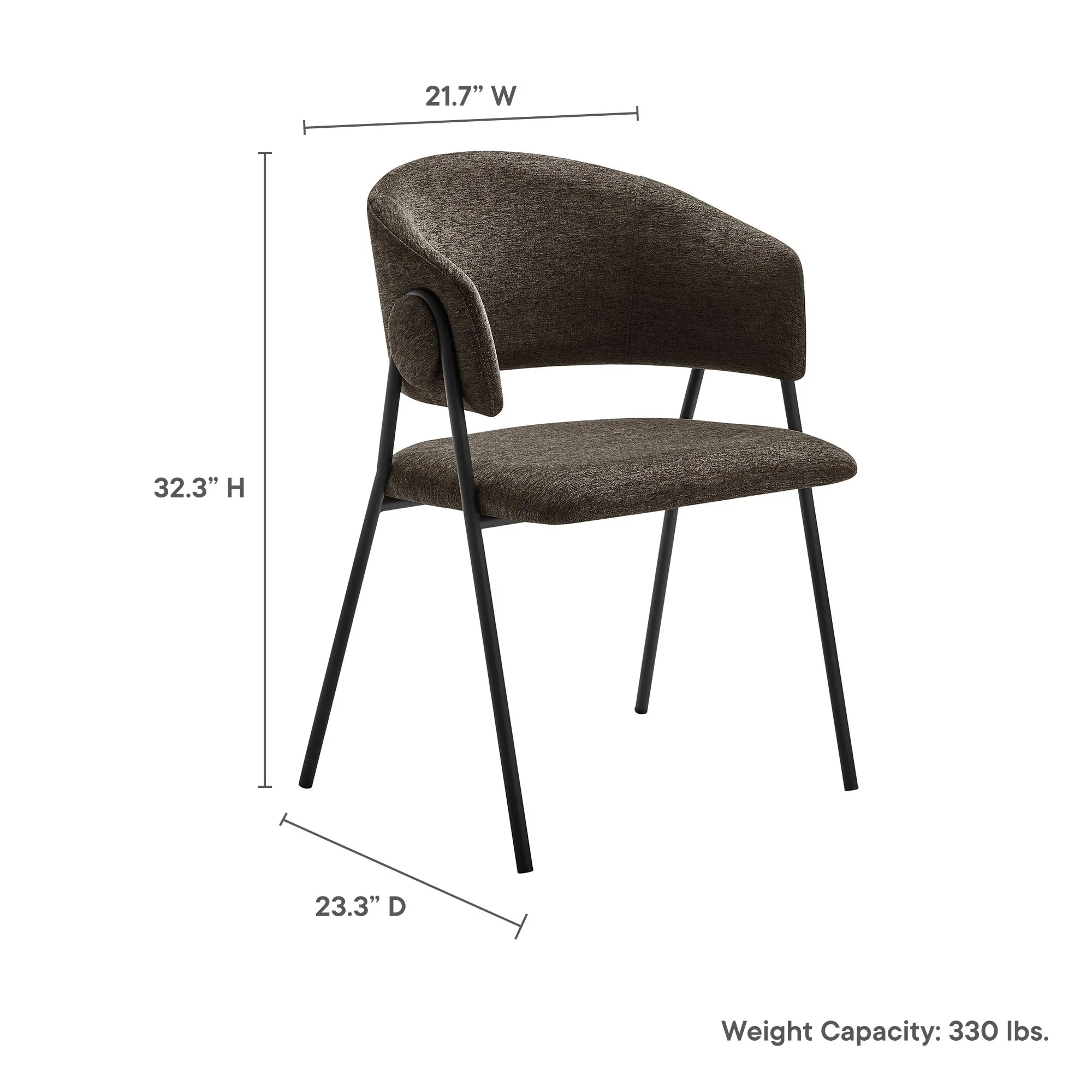 Nella Upholstered Heathered Chenille Dining Chairs Set of 2 - Image 20