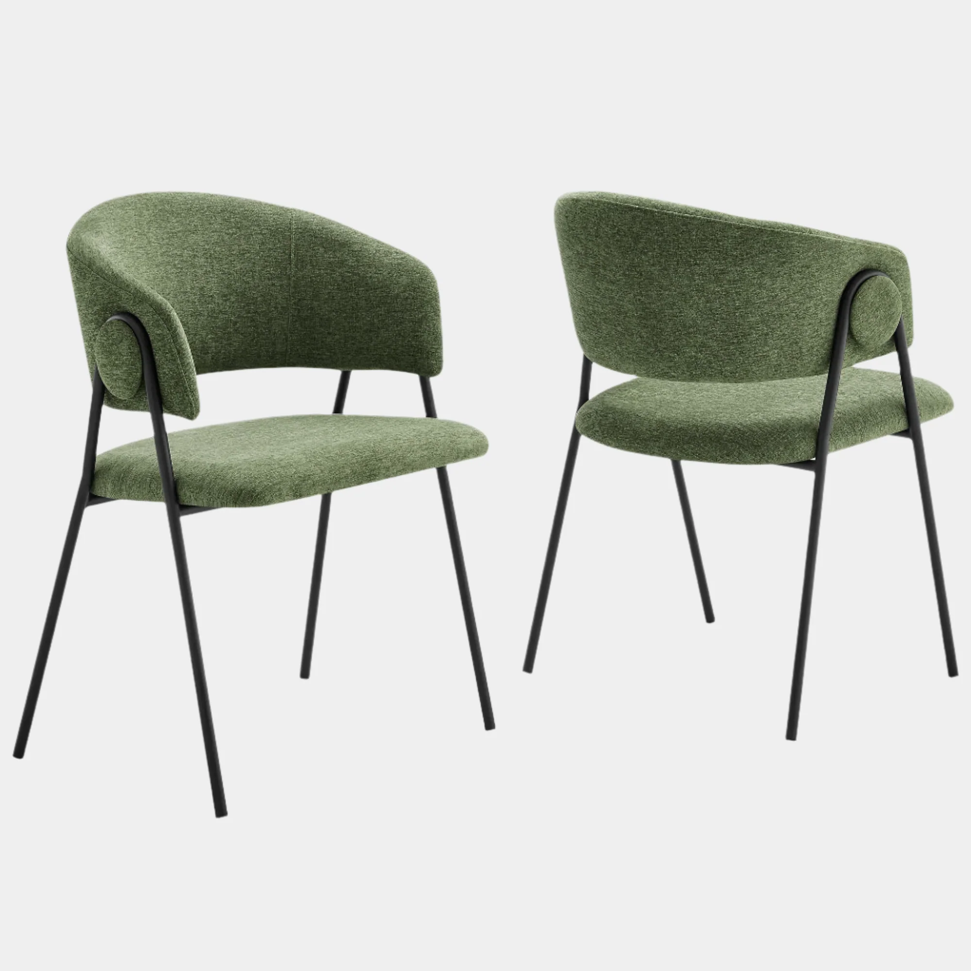 Nella Upholstered Heathered Chenille Dining Chairs Set of 2 - Image 21