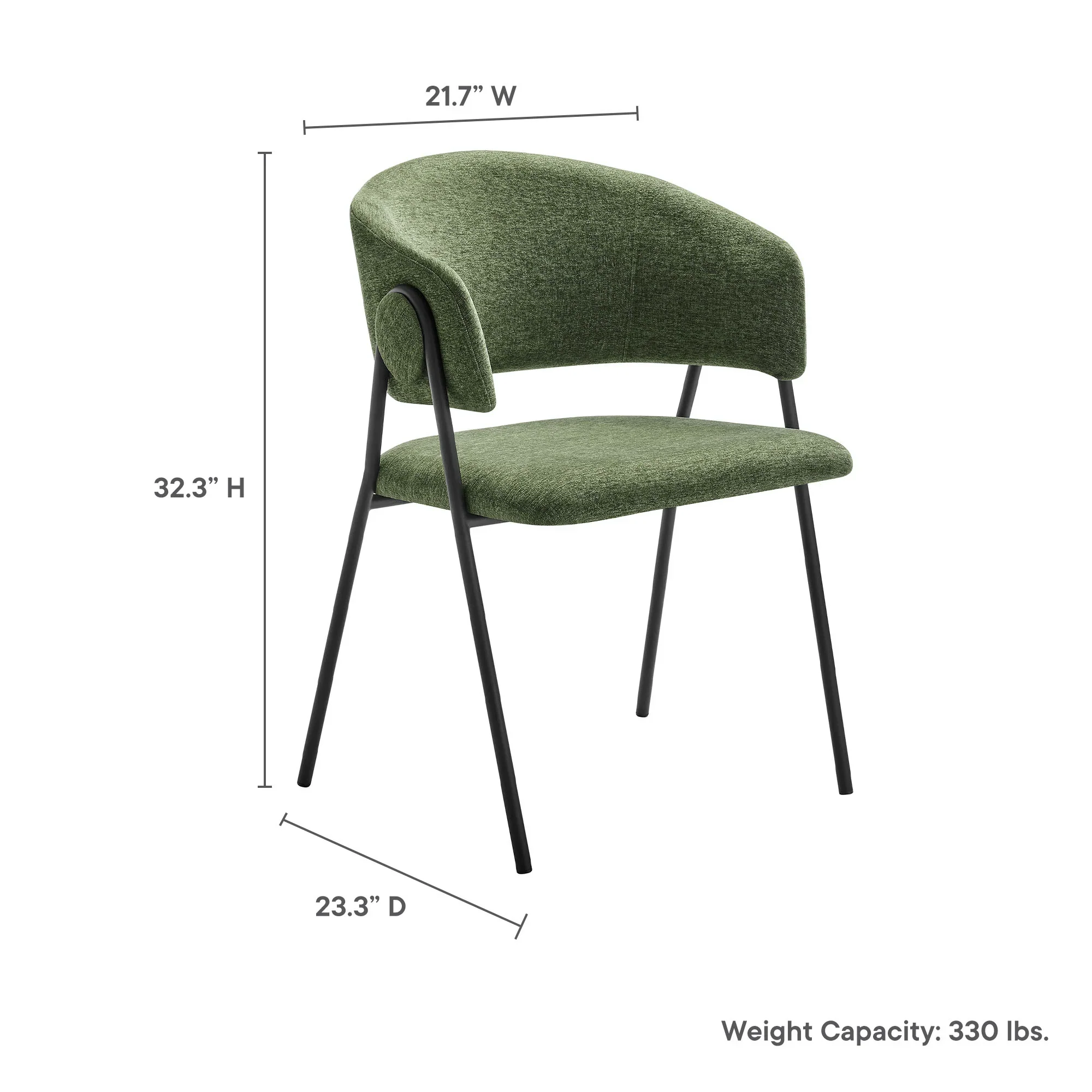 Nella Upholstered Heathered Chenille Dining Chairs Set of 2 - Image 30