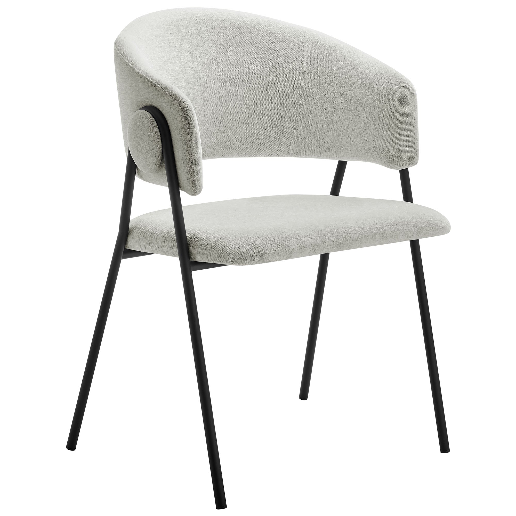 Nella Upholstered Heathered Chenille Dining Chairs Set of 2 - Image 5