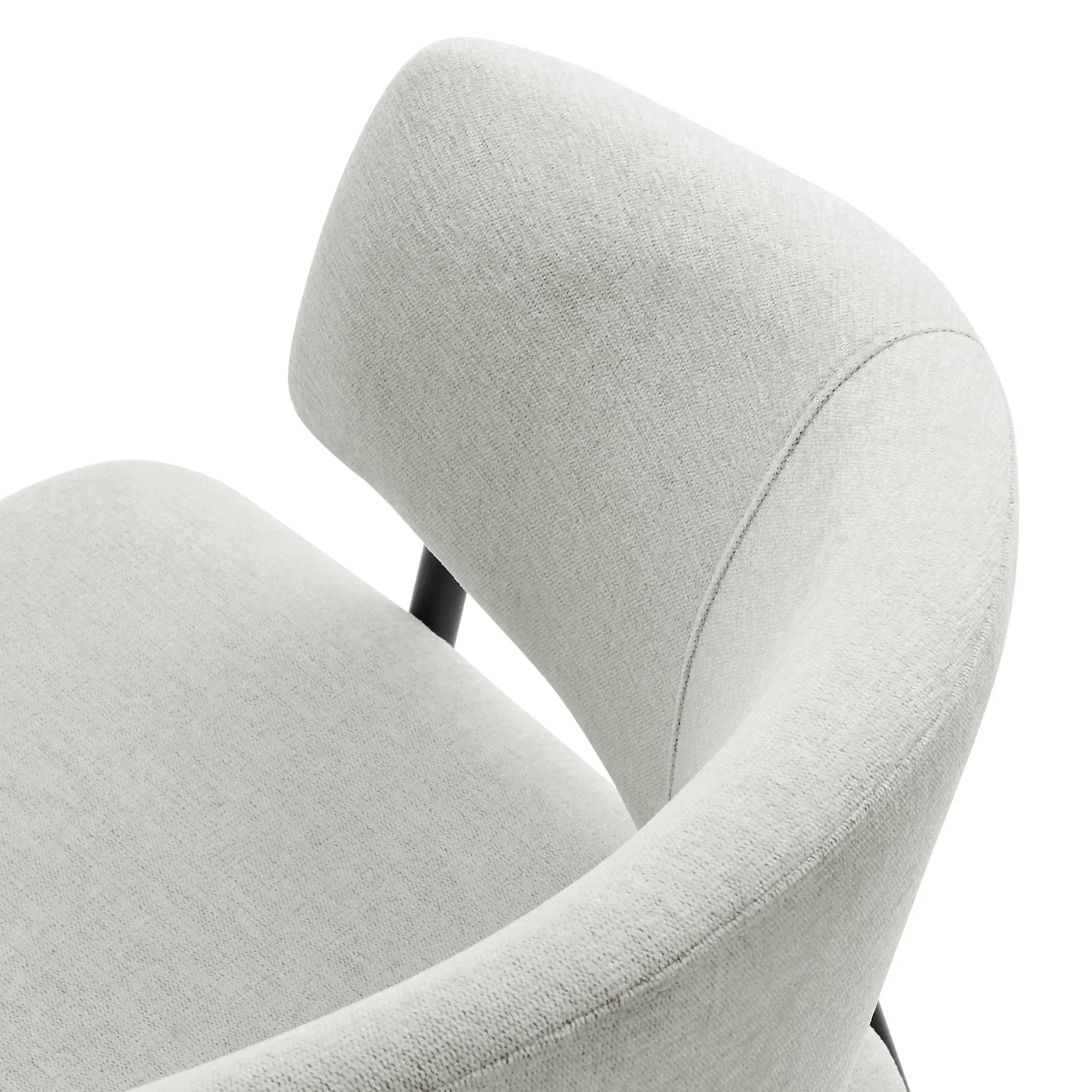 Nella Upholstered Heathered Chenille Dining Chairs Set of 2 - Image 8