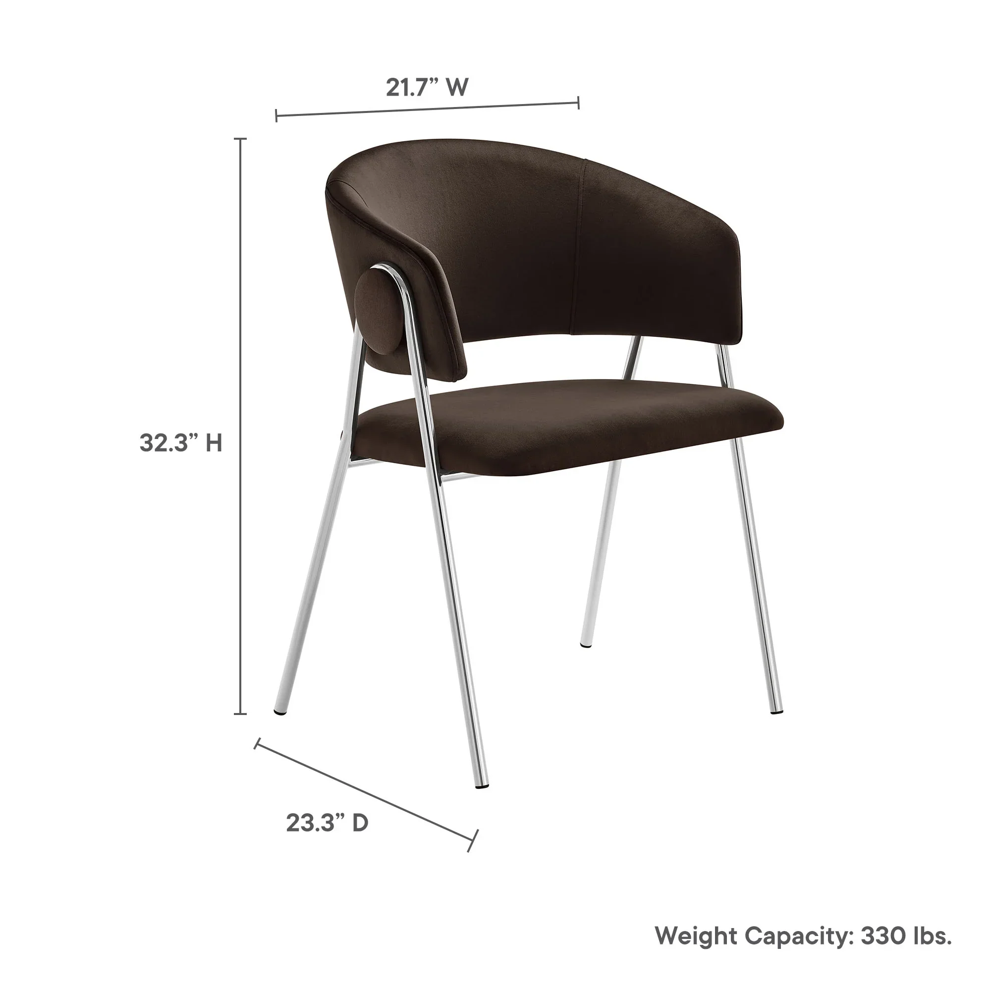 Nella Upholstered Performance Velvet Dining Chair Set of 2 - Image 10